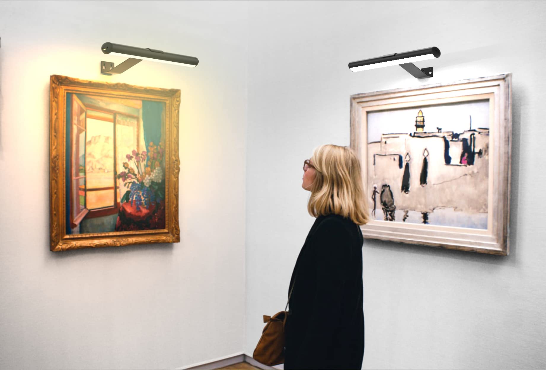 Arixinks Wireless Picture Light 2-Pack, 13&quot; Dimmable Led Art Light With Remote & Timer