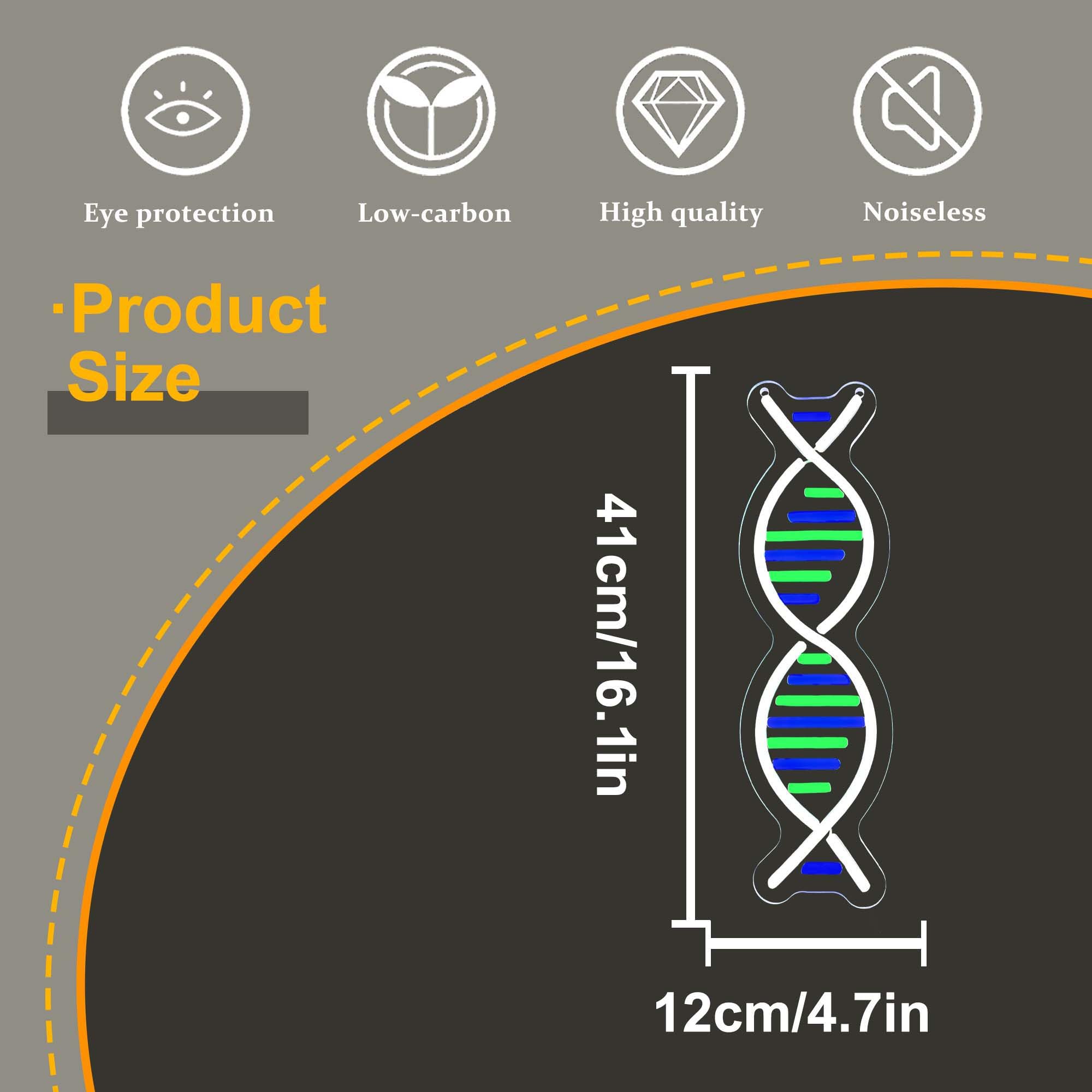 Dna Double Helix Neon Signs For Wall Decor  Dimmable Led Dna Neon Light Art Wall Sign  Usb Powered For Man Cave Gaming Room Bedroom Biology Science Gift Decor For Nurse Doctor Physician(4.7 * 16.1In)