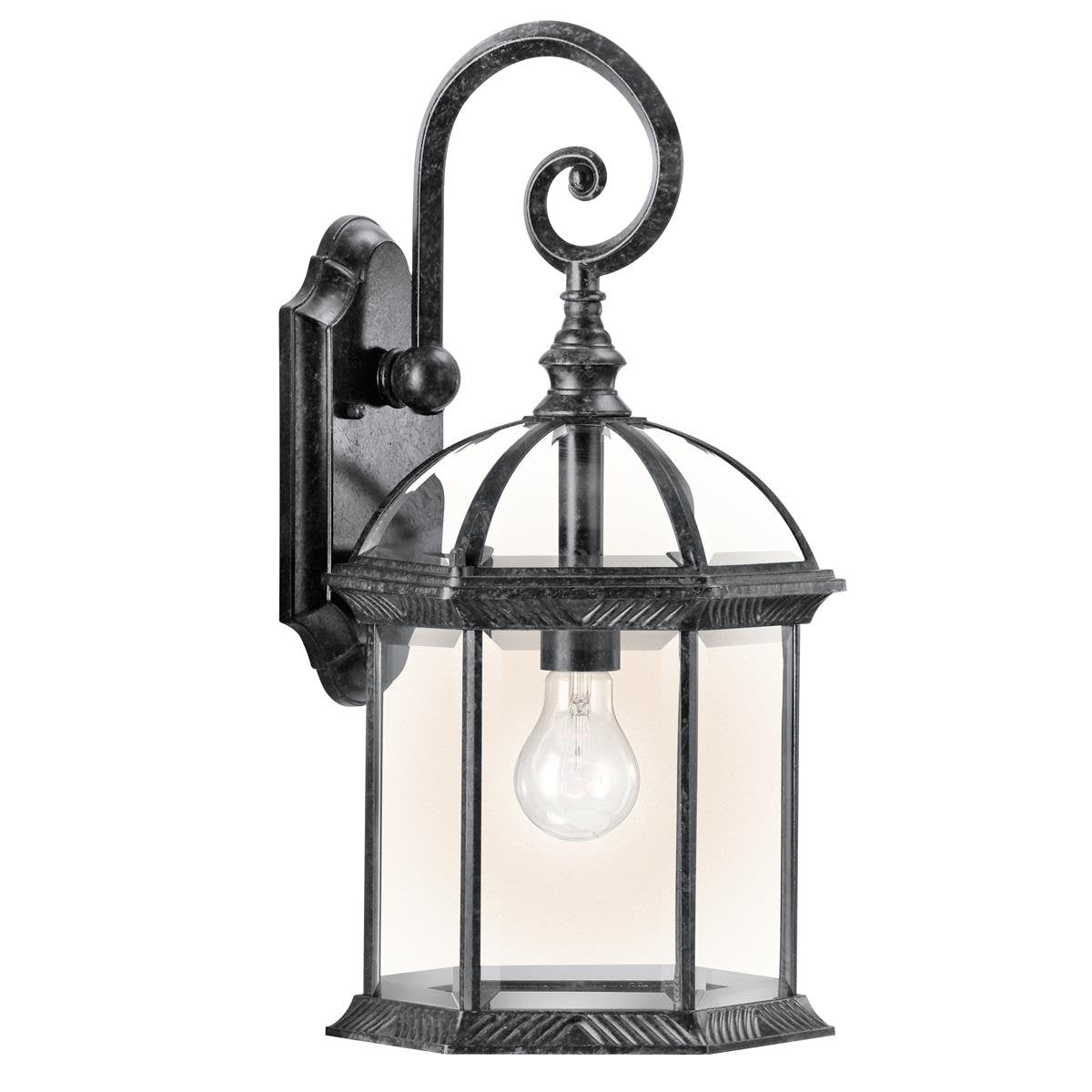 Kichler 49186BK Barrie Outdoor Wall 1-Light, Black