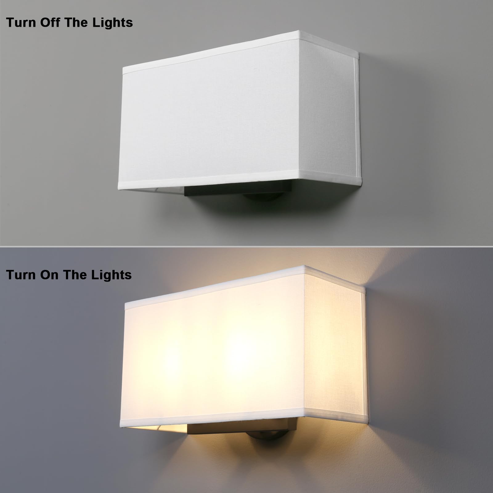 Yosoan White Boho Wall Sconce Stairwell Fixture Light, 2-Light Indoor Hardwired Vanity Dual Vintage Industrial Bedside Sconce Wa