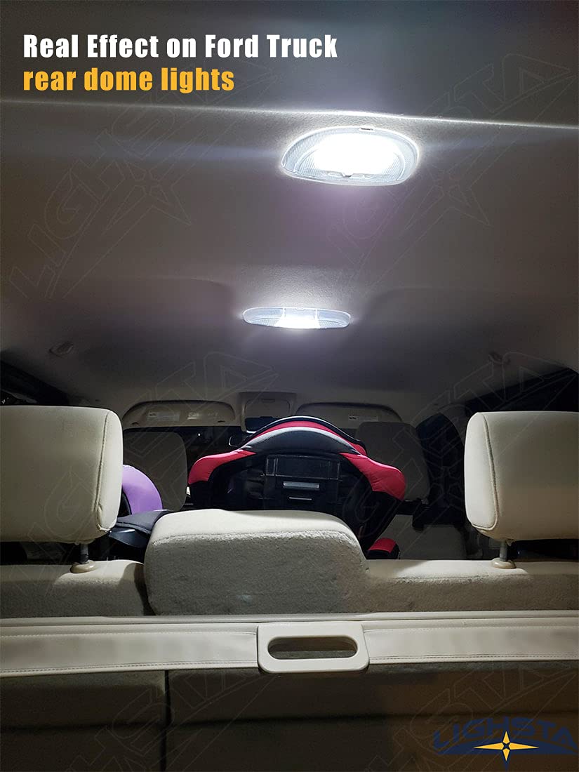 Lighsta 9Pcs Super Bright White Led Interior Light Kit Package For Ford F150 2009 2010 2011 2012 2013 2014 + Cargo Lights + License Plate Lights And Install Tool