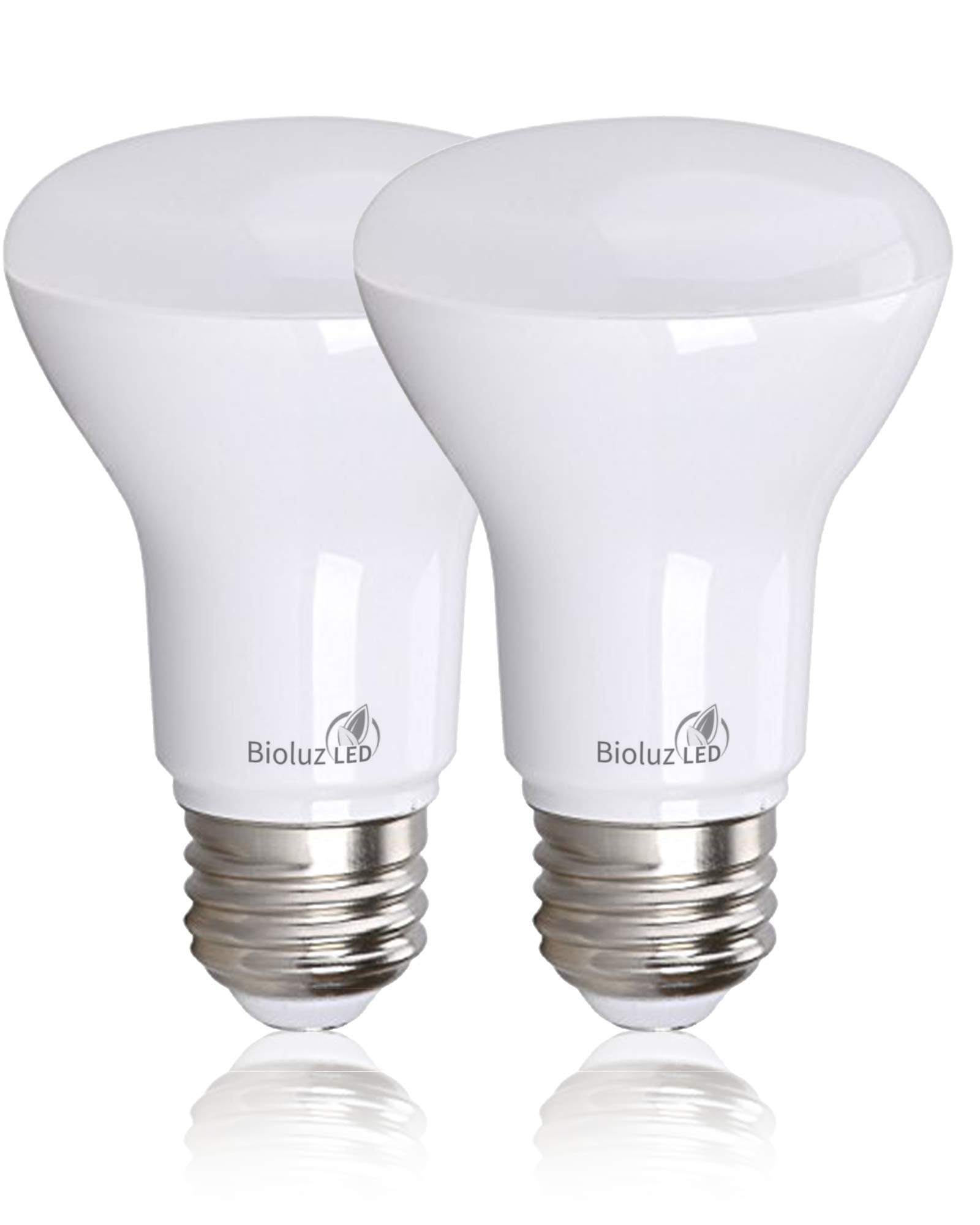 Bioluz Led 2-Pack R20 Led Light Bulbs, 6W = 50W Replacement, 2700K Bright Warm White Led Light Bulbs, 540 Lumens, 90 Cri, Dimmab