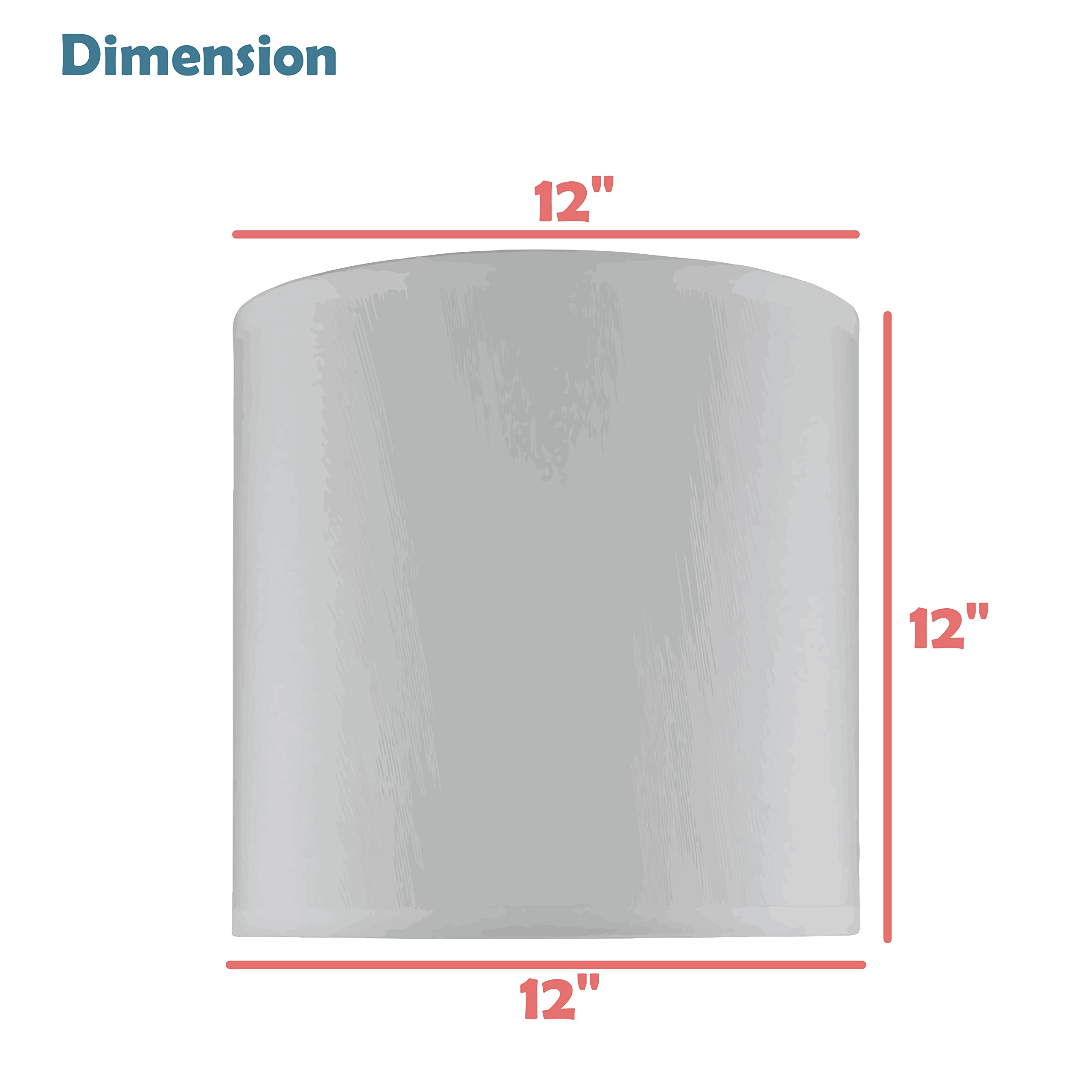 Aspen Creative 31608, Hardback Drum Contemporary Spider Lamp Shade, Rattan Pattern Textured Fabric, 12&quot; Top X 12&quot; Bottom X 12&quot; Height, Tan & Black