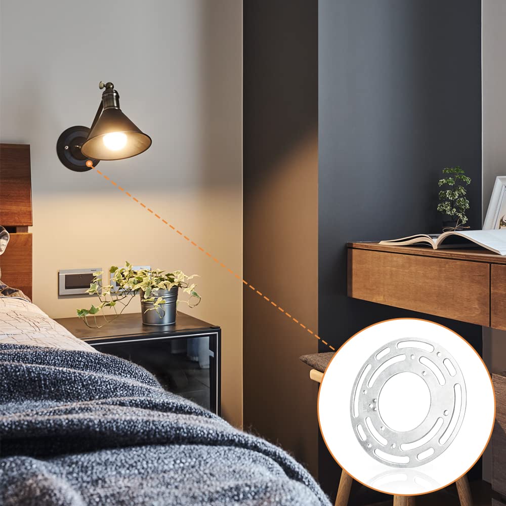 Upgraded Version - 2 Sets 4'' Diameter Light Fixture Mounting Bracket, Helunsi Universal Crossbar For Lighting, Ceiling Fan Ligh