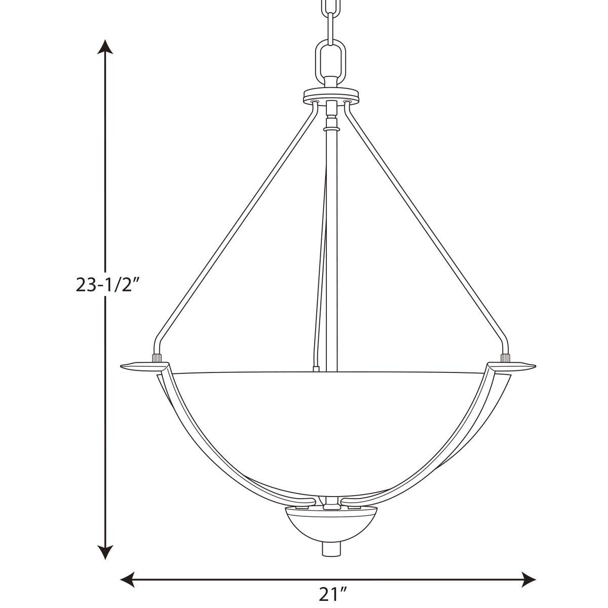 Progress Lighting 3-Light Pendant Light, Alloy Steel, Antique Bronze, Model P3912-20W, Bravo Collection