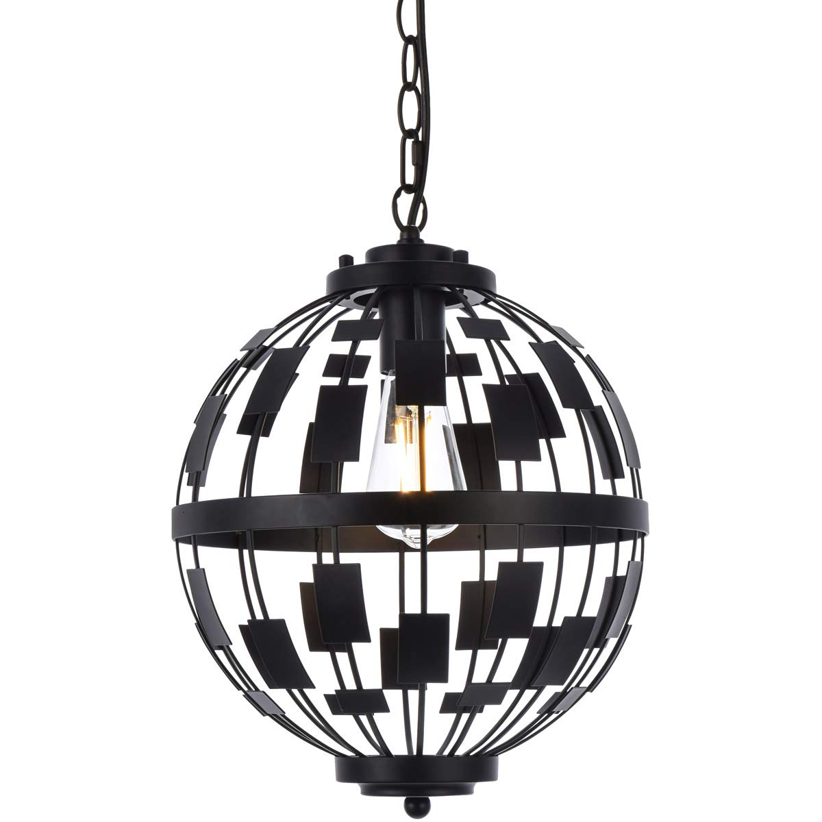 Living District Indoor Modern Home Decorative Bright Ceiling Levante 1 Light Pendant in Black