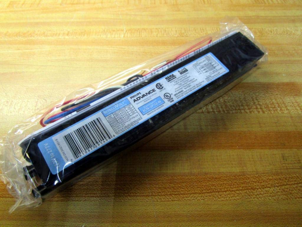 Philips Advance ICN-3P32-N Electronic Ballast for T8 Lamps, 120/277V, 1-Pack, Black