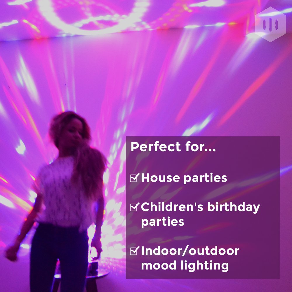 Nulights Led Disco Ball - Dmx & Sound Controlled Rgb Dj Party Light