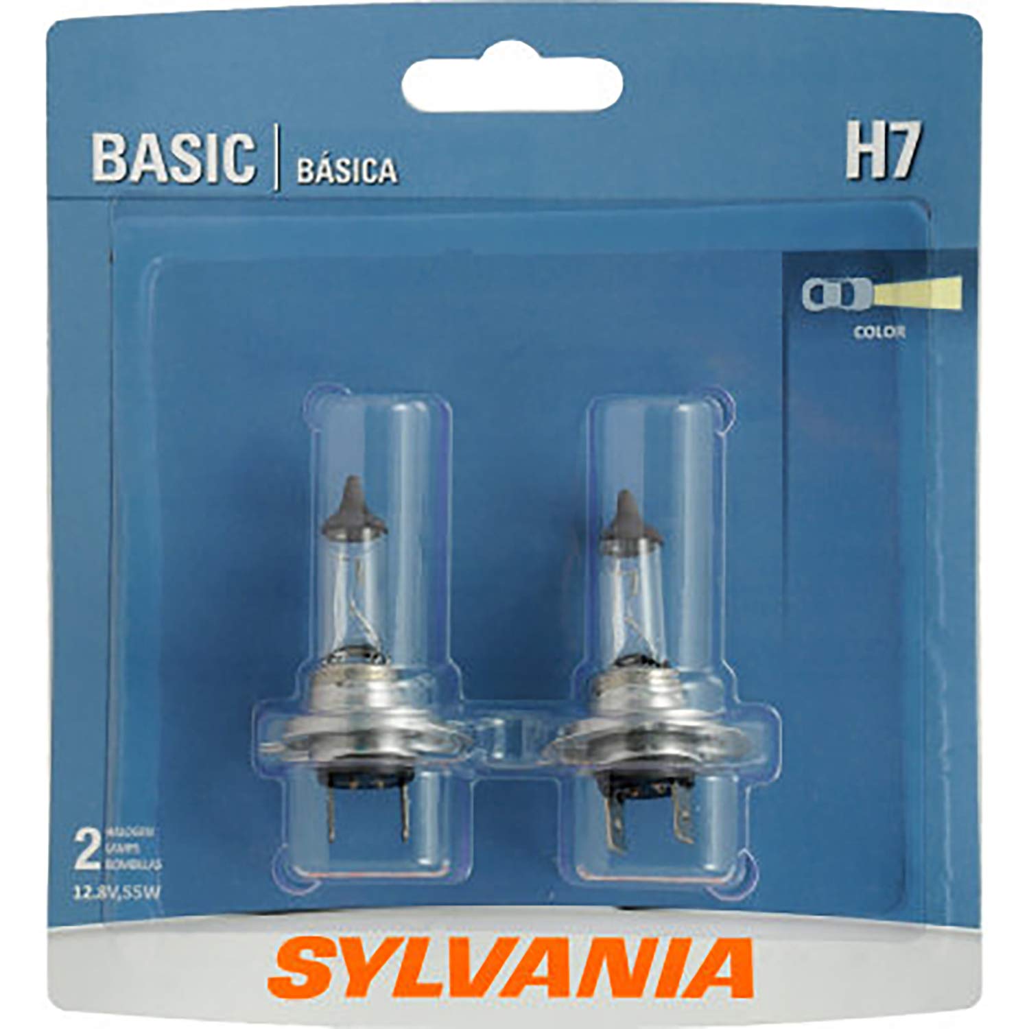 SYLVANIA H7 Halogen Bulbs for Headlight, Fog & Daytime Running Lights - Silver - Model H7.BP2 (Contains 2 Bulbs)