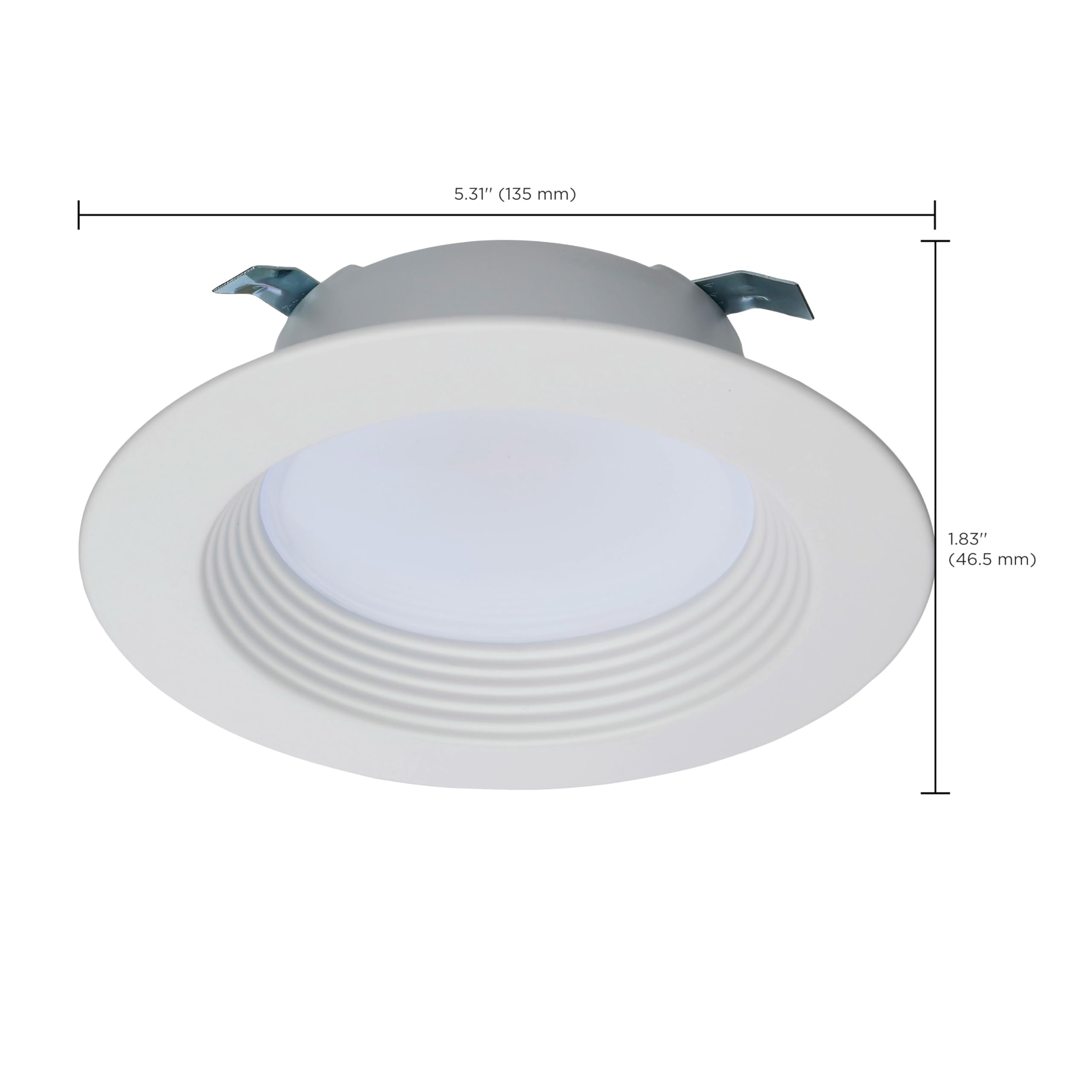Satco Led Retrofit Downlight With Stepped Baffle, Cct Selectable 2700K/3000K/3500K/4000K/5000K, 4 Inch Round, White