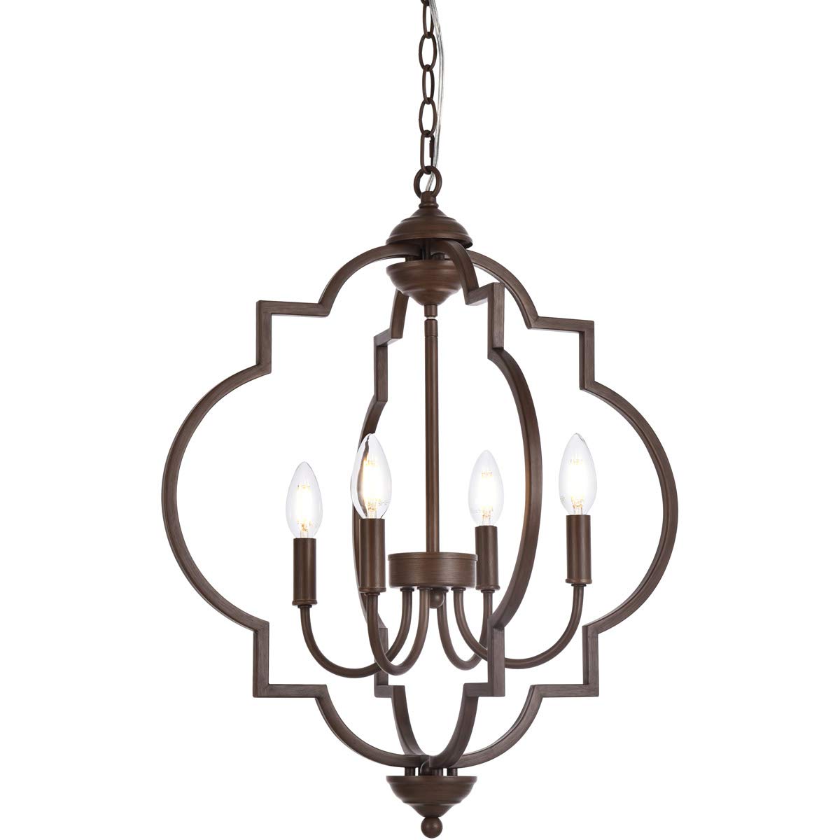 Living District Indoor Modern Home Decorative Bright Ceiling Sandara 4 Lights Pendant in Weathered Oak