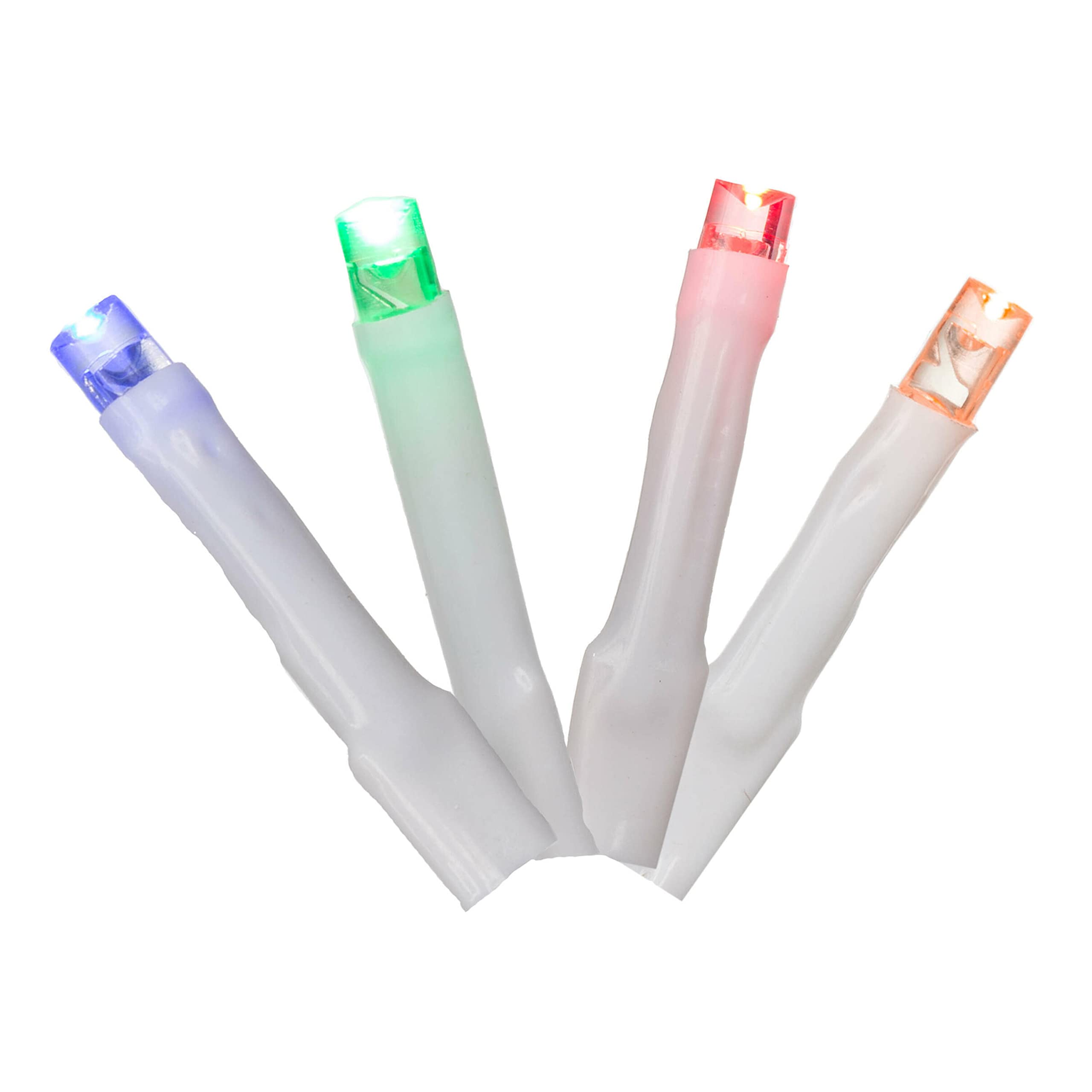 Vickerman 144 Multi-Color LED Cluster Light Set, 24' Christmas Light Set, White Wire