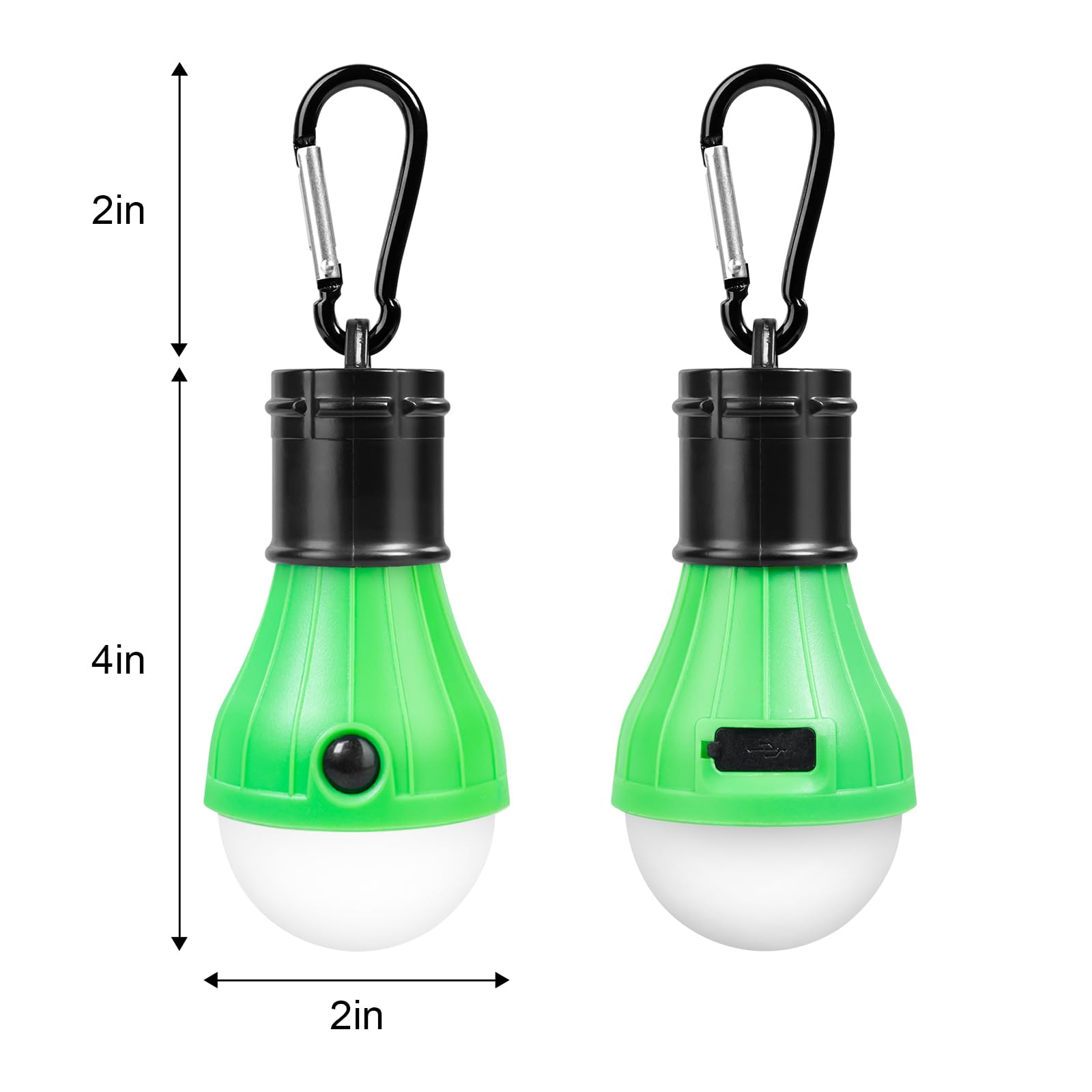 Jarxin Led Camping Lantern Usb Rechargeable,Outdoor Tent Lights For Camping Hanging,Kids With Clip Hook Camping Flashlight (4 Pa
