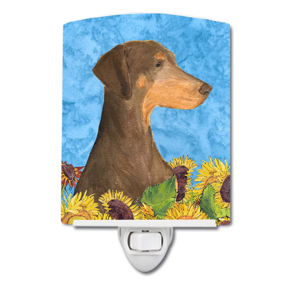 Carolines Treasures Ceramic Night Light, Doberman Design, UL-Certified, 6x4x3 inches, Multicolor, Model SS4112CNL