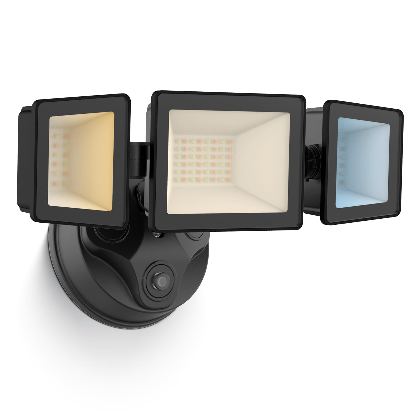 Alusso?Dusk To Dawn Outdoor Lighting  40W 4000Lm Dusk Till Dawn Outdoor Light  3000K/4000K/6000K 3Cct Ip65 3 Heads Security Lights Dusk To Dawn For House Garage Yard Walkway 1 Pack Black