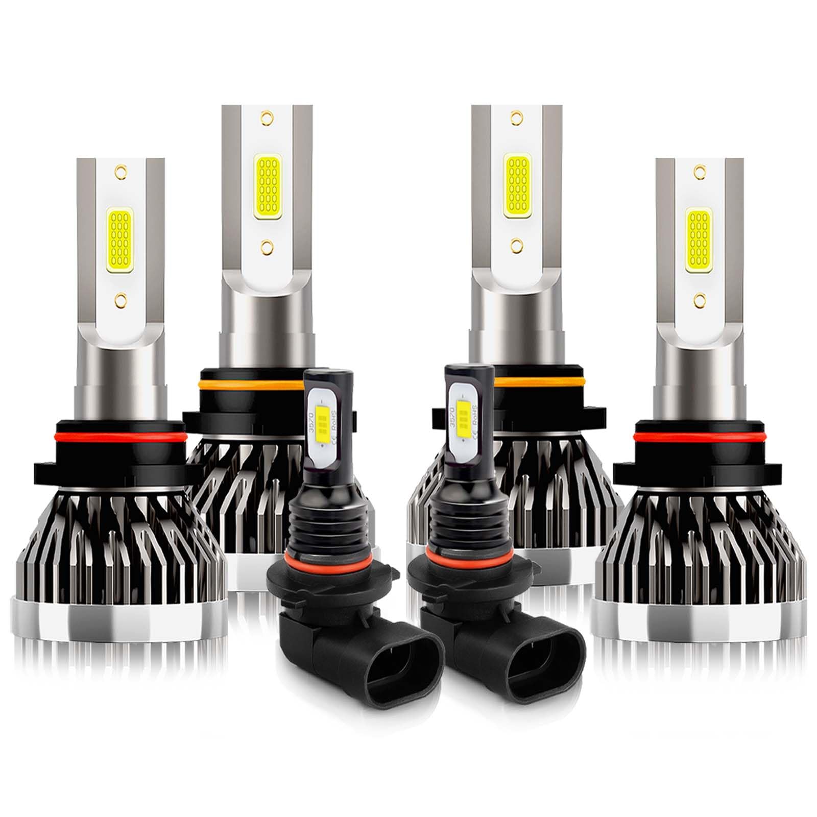TXBILMOO 9005 9006 9145 LED Bulbs, 600% Brightness, 6500K White, Fit for Chevy Silverado 1500 2500 