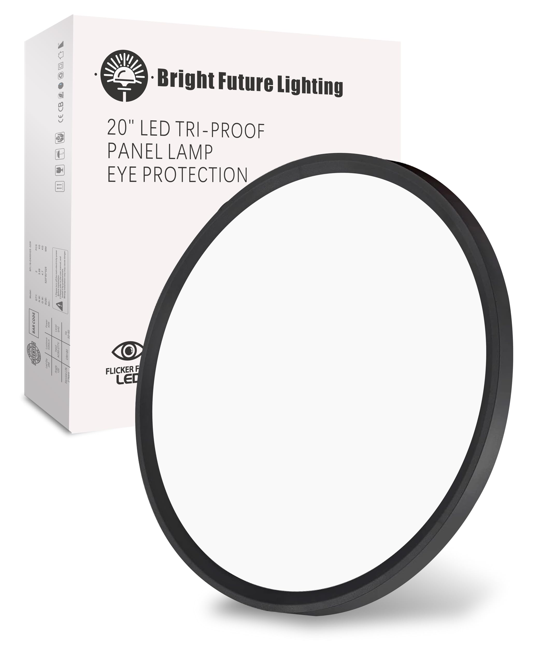 LED Flush Mount Ceiling Light Fixture,Round 20Inch 40w 4350lm 3000k,4000k,6000k CCT Selectable, Modern Flat Panel Super Slim Led