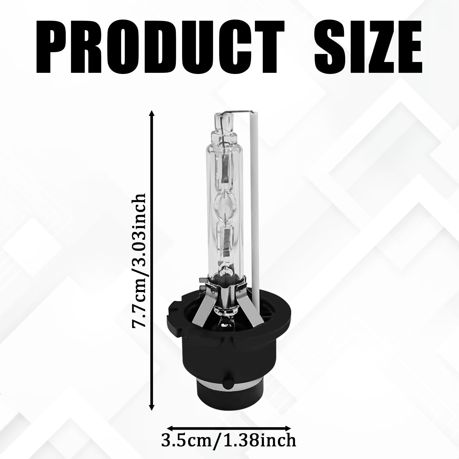 Samwingear D2S Hid Headlight Bulbs 2Pcs 35W Super Bright Bulbs  D2S Headlight Bulb D3S Hid Car Original Replacement Lights 12V High Beam Low Beam Xenon Bulbs With Metal Stents Base (D2S White)