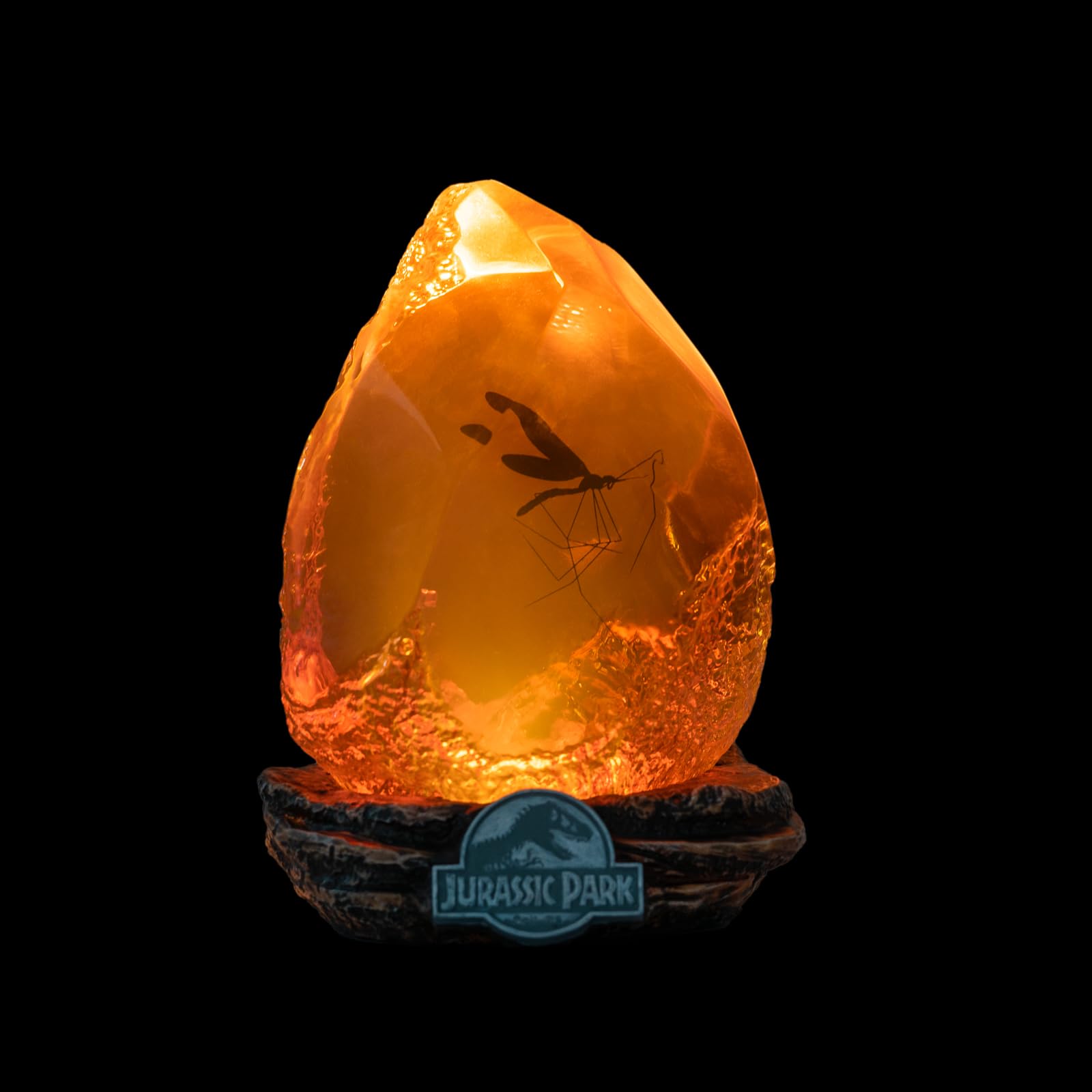 Grupo Erik Jurassic Park Mosquito in Amber Table Lamp, Black Resin, Model LAMP010, LED Jurassic Park Merchandise and Decorations