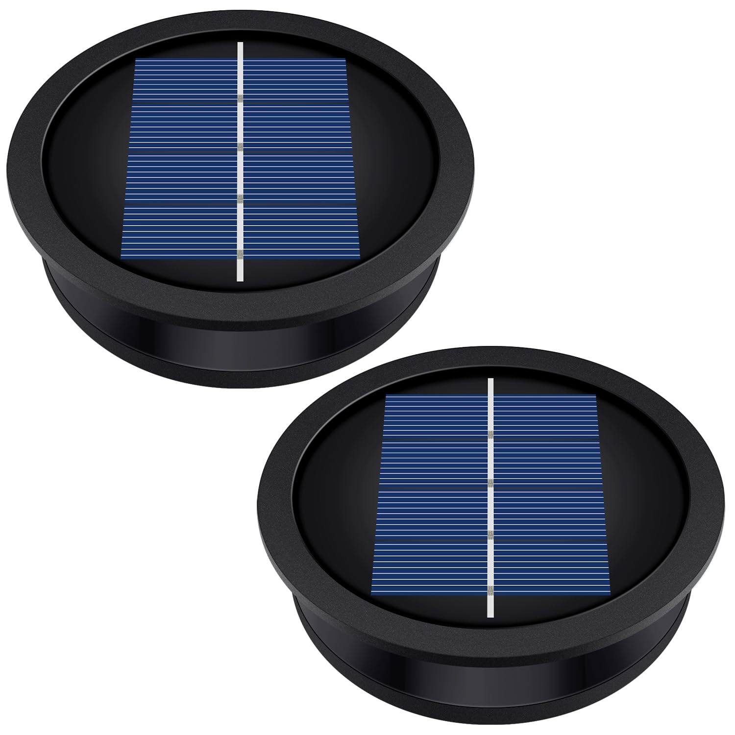 2 Pack Replacement Solar Light Parts(Top Size 3.2 inches, Bottom Size 2.9 inches),7 Lumens Warm White LED Waterproof Solar Light
