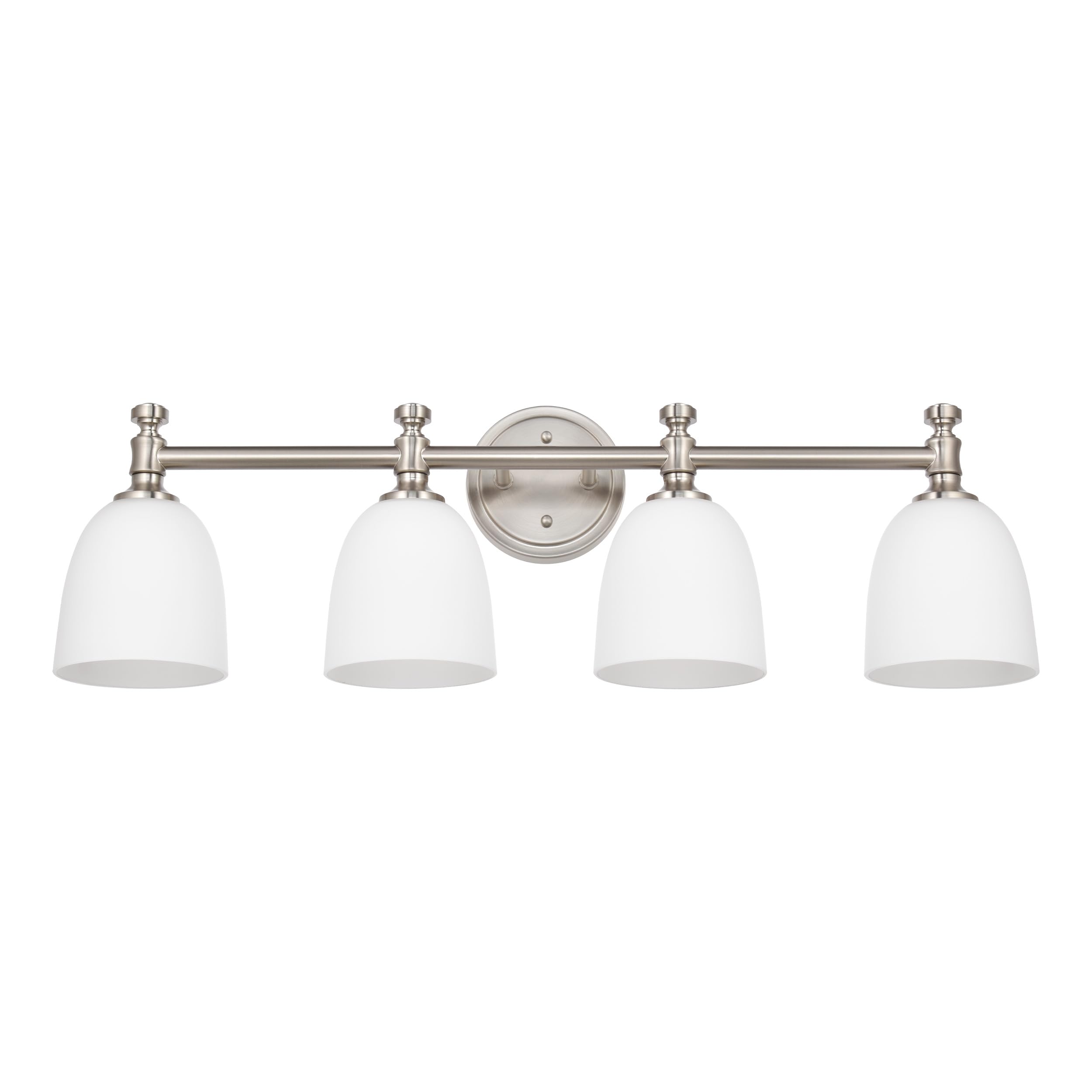 Ntsunxeko Bathroom Vanity Light, 4-Light Bathroom Light Fixtures Over Mirror, Traditional Vanity Lights for Living Room, Milk Wh