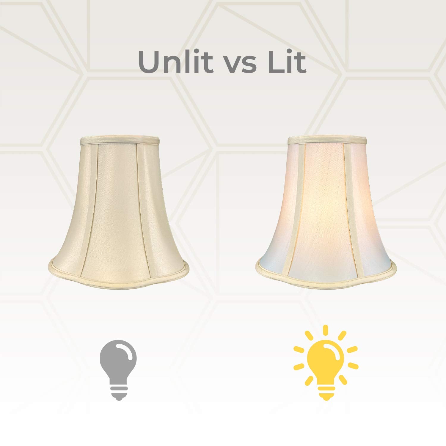 Royal Designs Flare Bottom Outside Corner Scallop Bell Lamp Shade, Beige, 5&quot; X 10&quot; X 8.25&quot;