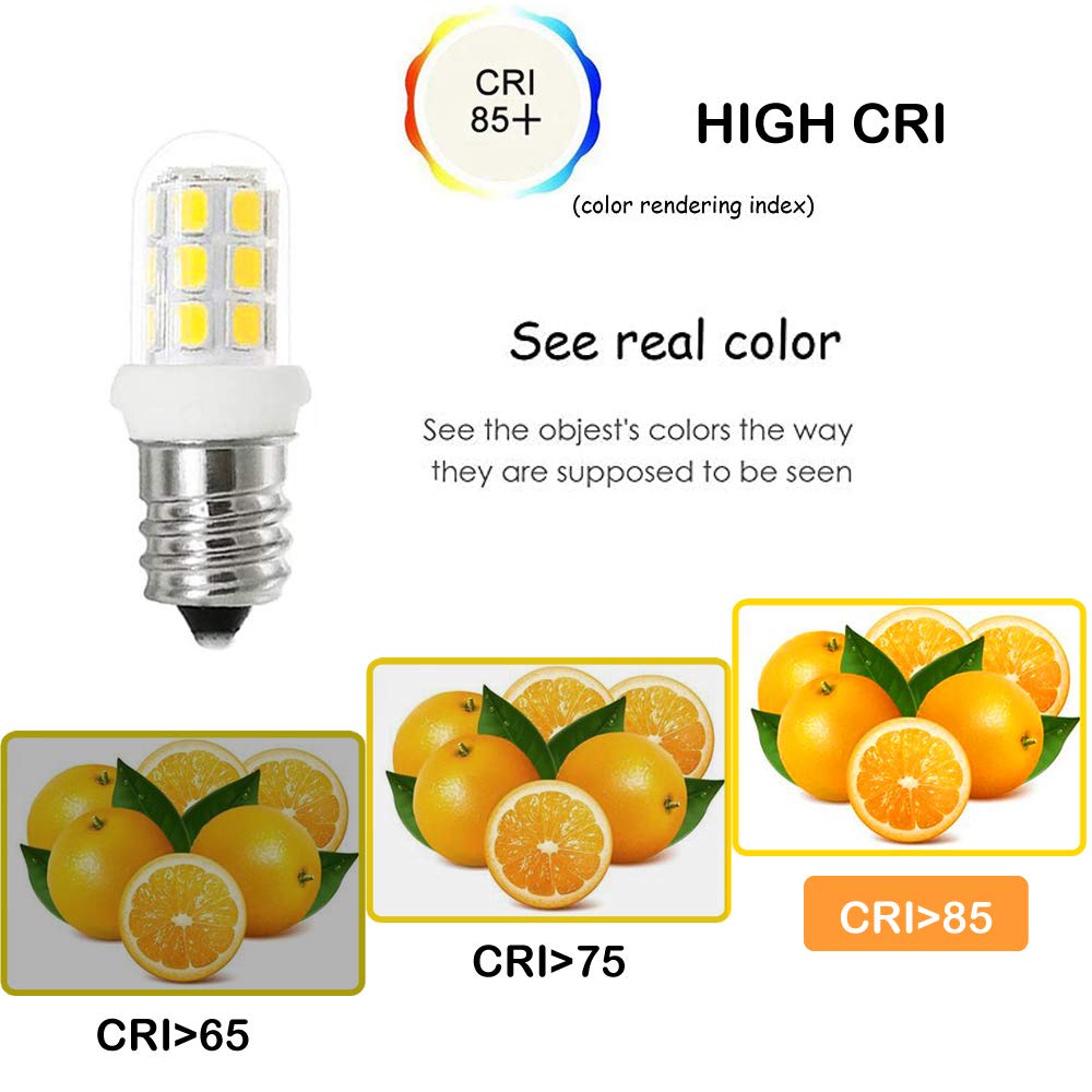 G Mgy Oled E12 Led Bulbs 2W 6000K, 15W Replacement For Salt Lamps & Chandeliers,