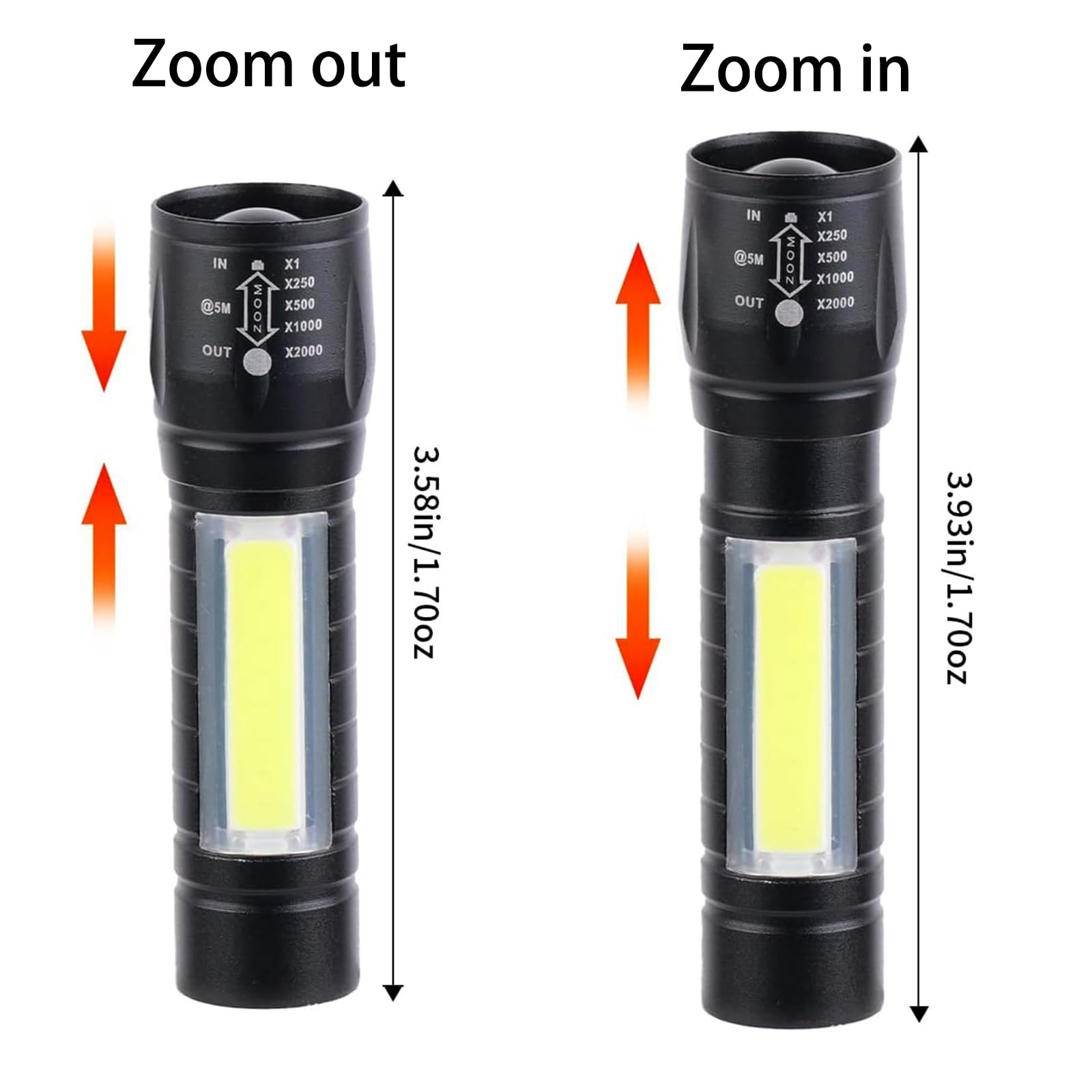 10 Pack LED Rechargeable Flashlight, Super Bright Small MiniCamping Flashlights Zoomable Beam, Convenient USB C Charging for Cam