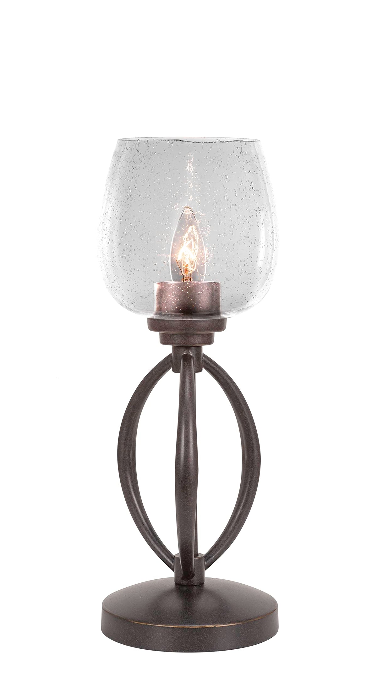 Toltec Lighting Marquise 1 Light Table Lamp in Dark Granite (2410-DG-4810)