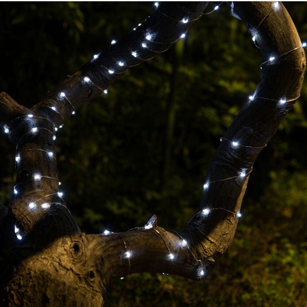 HunnyKome Solar Powered String Lights, 100 LED Copper Wire, Waterproof, 20 ft, Indoor/Outdoor, Model SCO-15F100M-CH