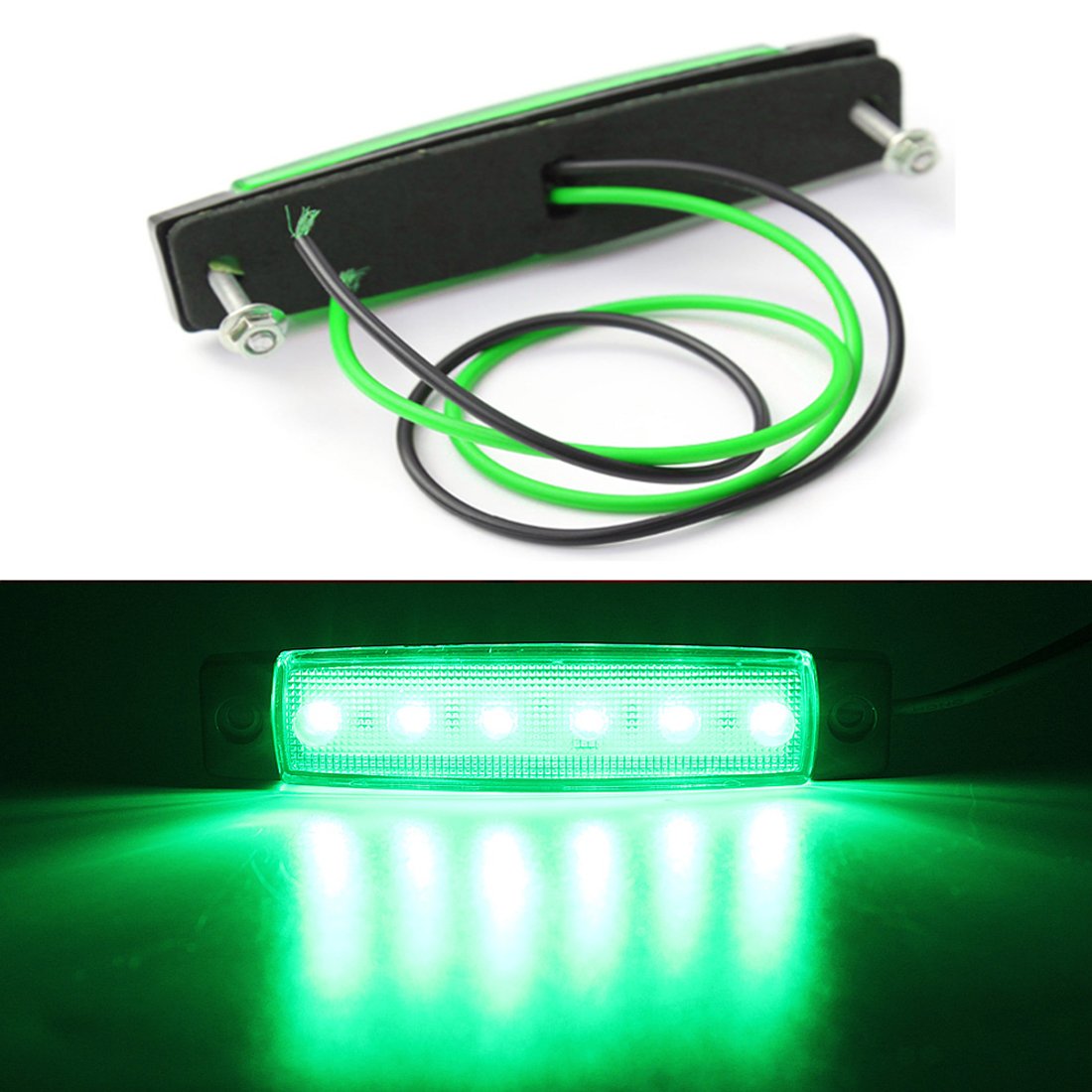 Shangyuan 6PCS Marine LED Strip Lights, 12V White Courtesy Light, Blue, Model DE-SCREEN-1209-932