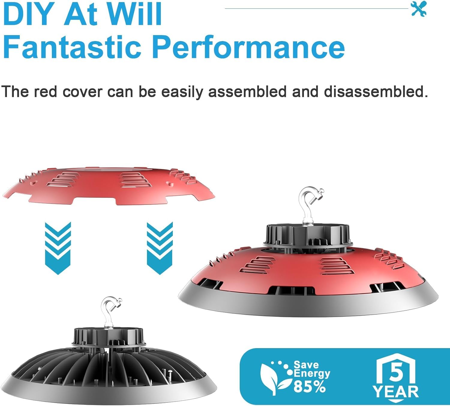 Lightdot Led High Bay Light 300W(340X1W Led 45000Lm High Bay Led Lights, Ac100-277V 5000K High Bay Led Shop Light, Us Plug Comme