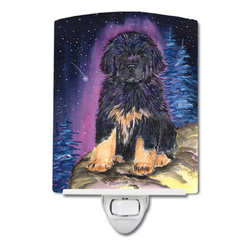 Carolines Treasures Ceramic Night Light, SS8440CNL, 6x4x3in, Multicolor, Tibetan Mastiff, UL-Certified for Bedroom, Bathroom, Nursery