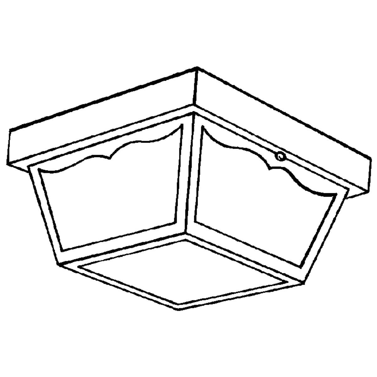 Progress Lighting P5745-30 Transitional Indoor Outdoor Close To Ceiling Flush Mount Light, 10.25-Inch Diameter X 5.5-Inch Height