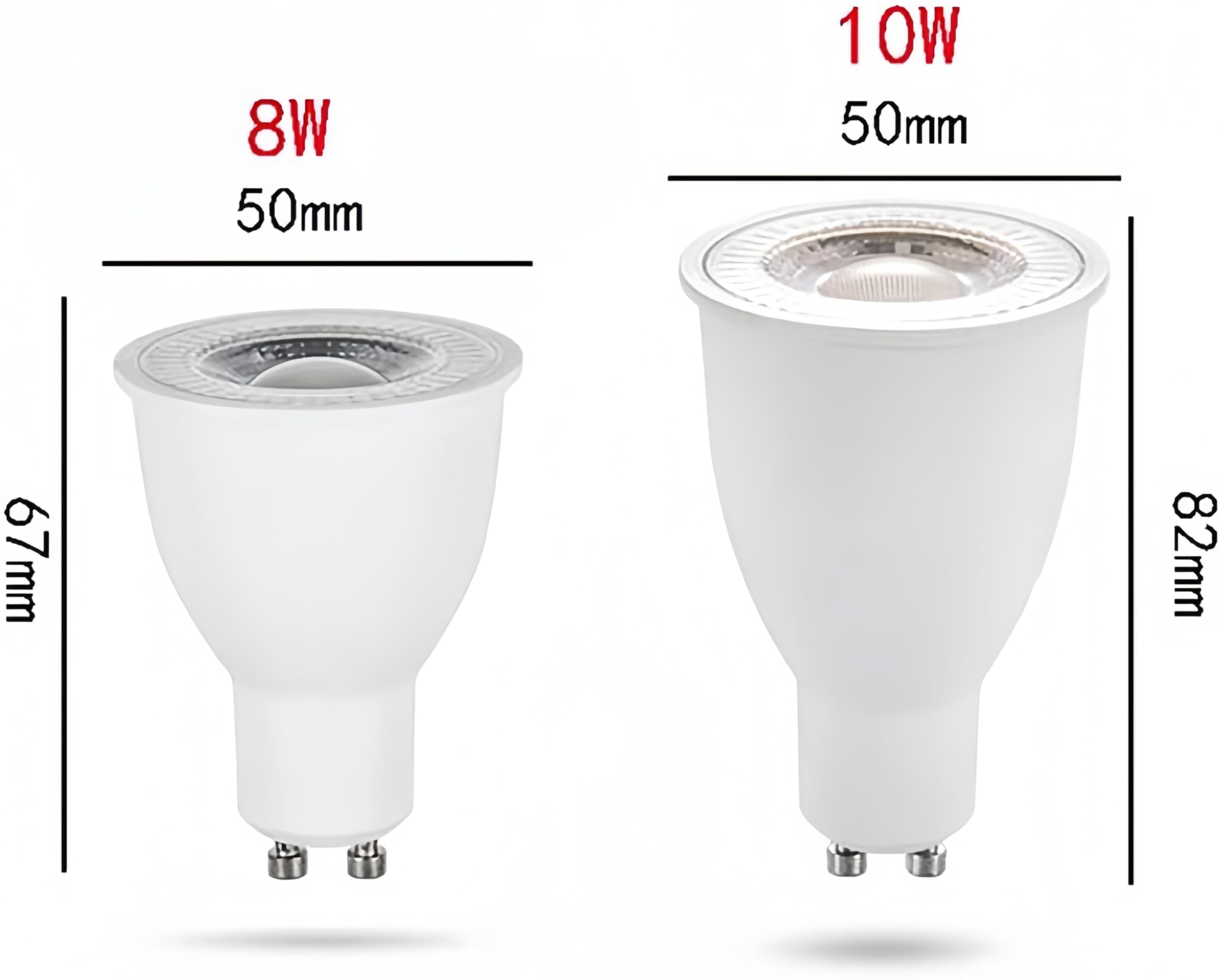 K JINGKELAI 10W GU10 LED Bulbs, 1000LM, 38° Beam Angle, Warm White, MR16 GU10 Base, 4 Pack