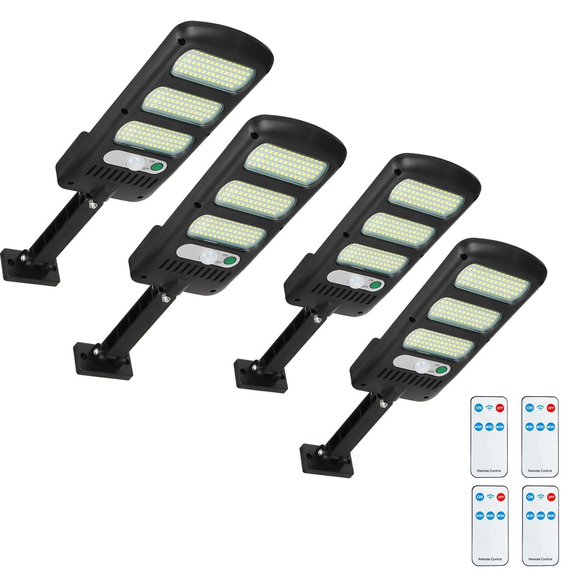 SyouHome Solar Street Lights Outdoor, 2000LM 213 LEDs Solar Parking Lot Lights Dusk to Dawn, IP65 Waterproof, Solar Motion Senso