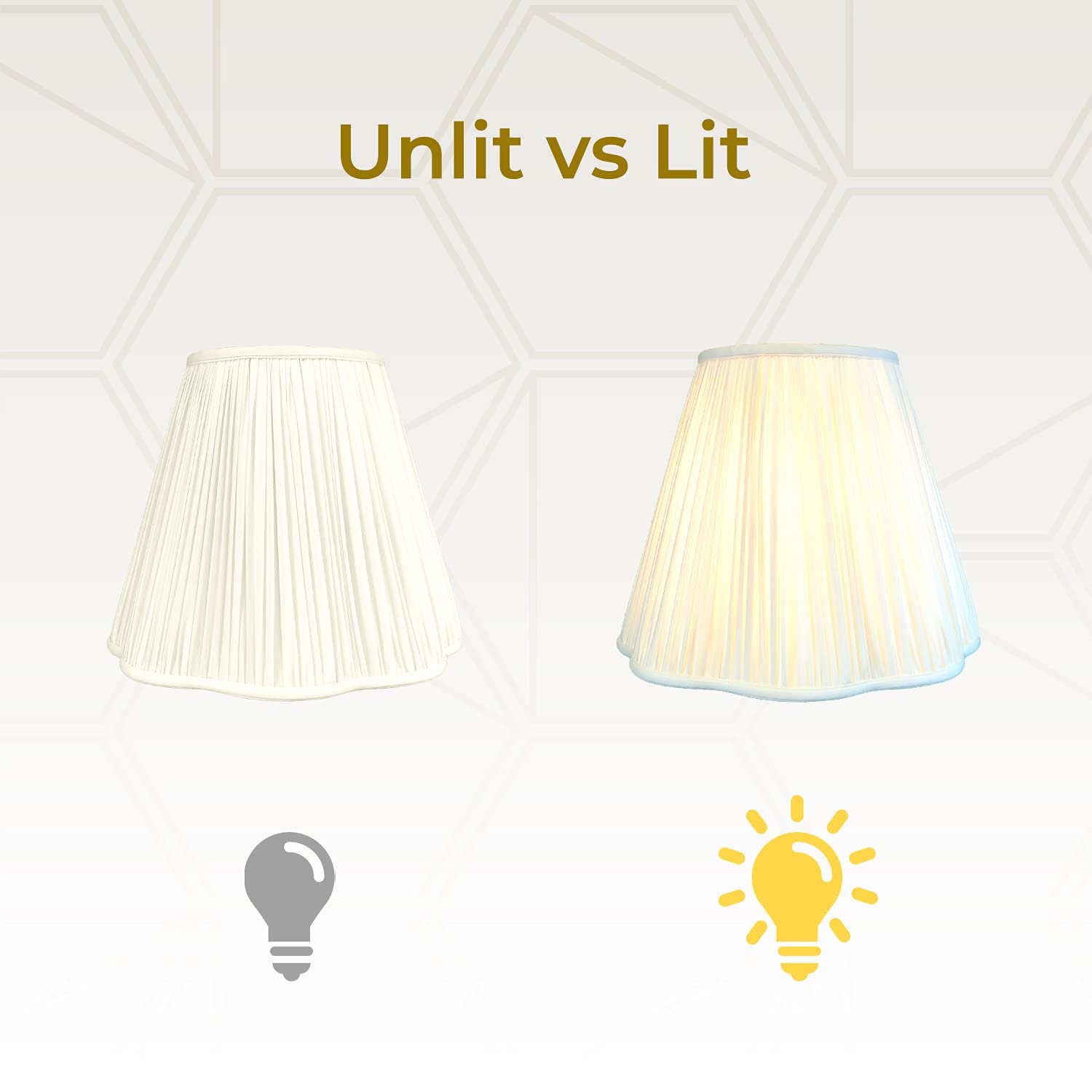 Royal Designs Bottom Scallop Gather Pleat Basic Lamp Shade, Eggshell, 8&quot;&quot; X 16&quot;&quot; X 13&quot;&quot; (Bs-754-16Eg)