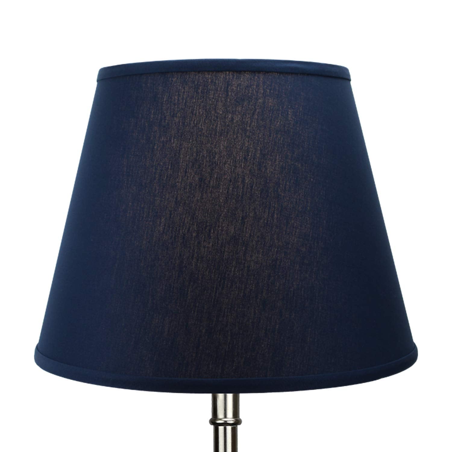 FenchelShades.com 11" x 17" Navy Fabric Lampshade with Washer Attachment - 13" Slant Height, Model 11-17-13-W-L-NAV