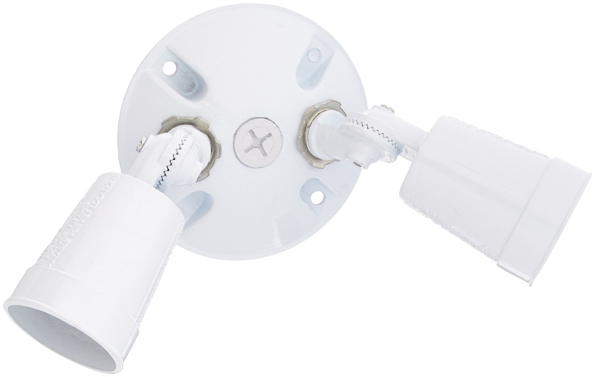 Sunlite Two Lamp Wall Mount Floodlight Fixture, 60W Max, 8.5-Inch, White, Model PL2H/WH, Outdoor, UL Listed