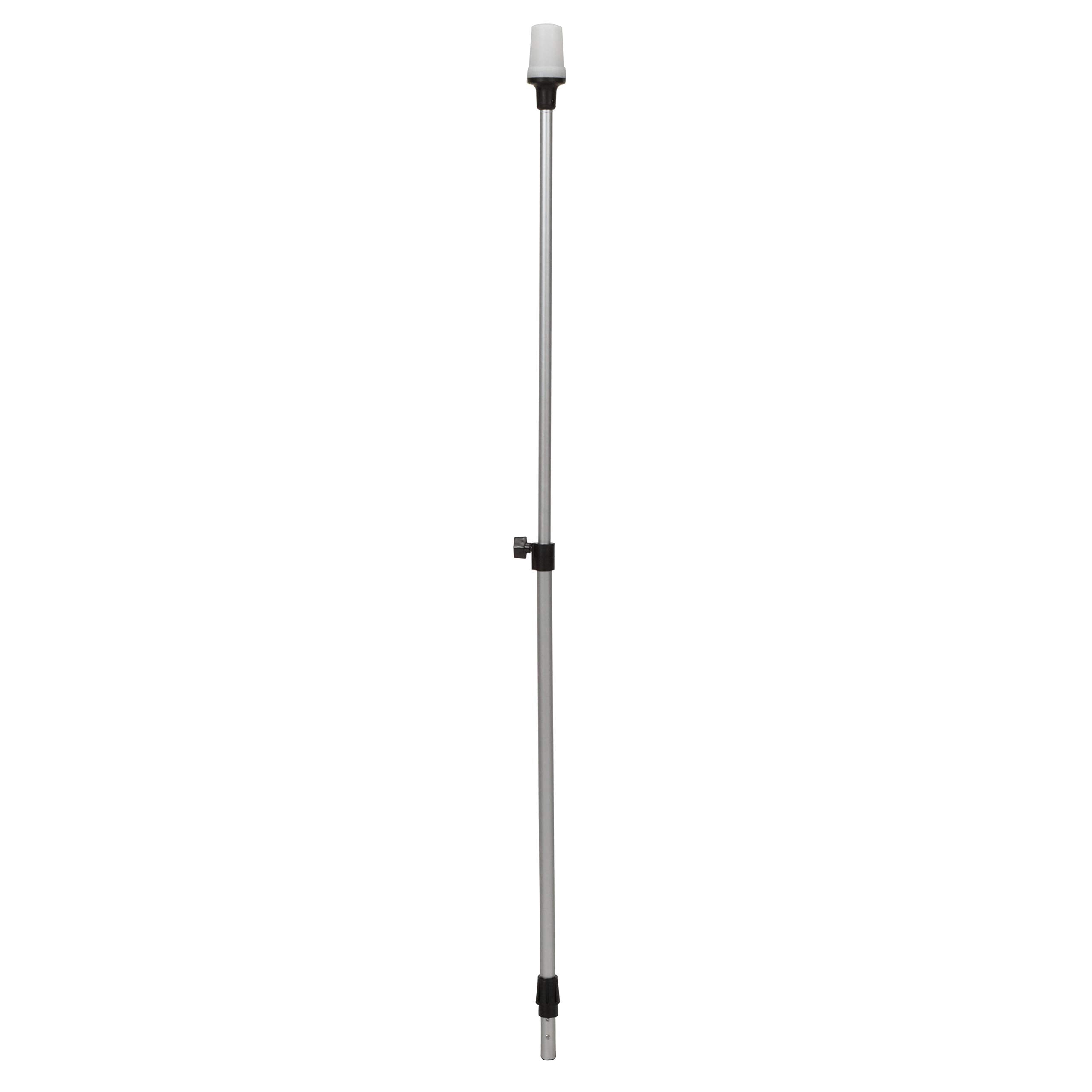 Attwood 5610-48-7 Telescoping Pole Light  All-Around Light  Height-Adjustable 26-42 Inches  2 Mile 360-Degree Visibility  One Size