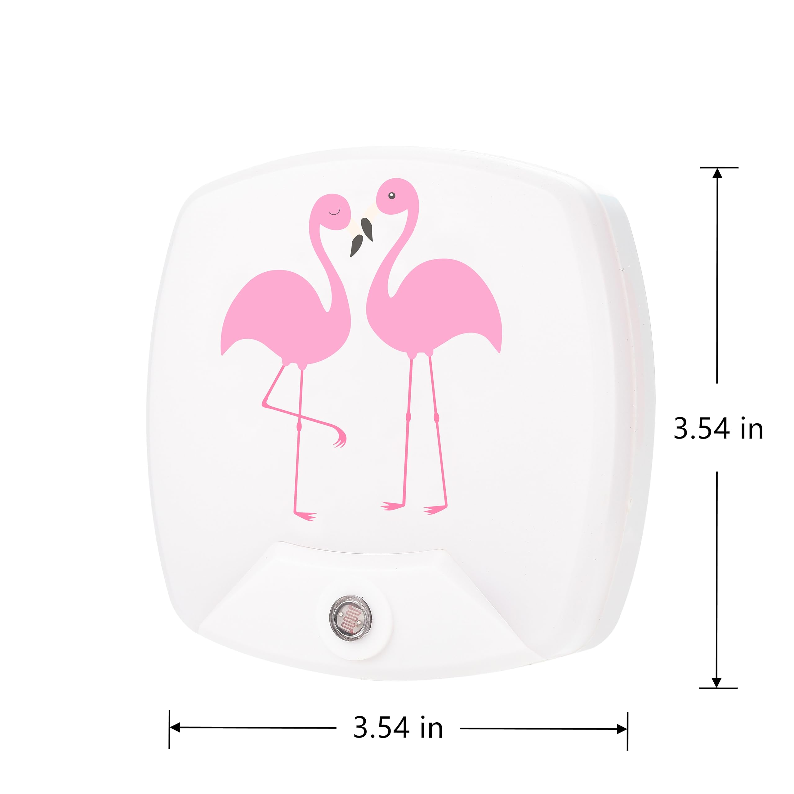 2 Pack - Cartoon Flamingos LED Plug-in Night Light for Kids - Wall Lamp Take Good Care Children Sleep Light Sensor Auto Controll