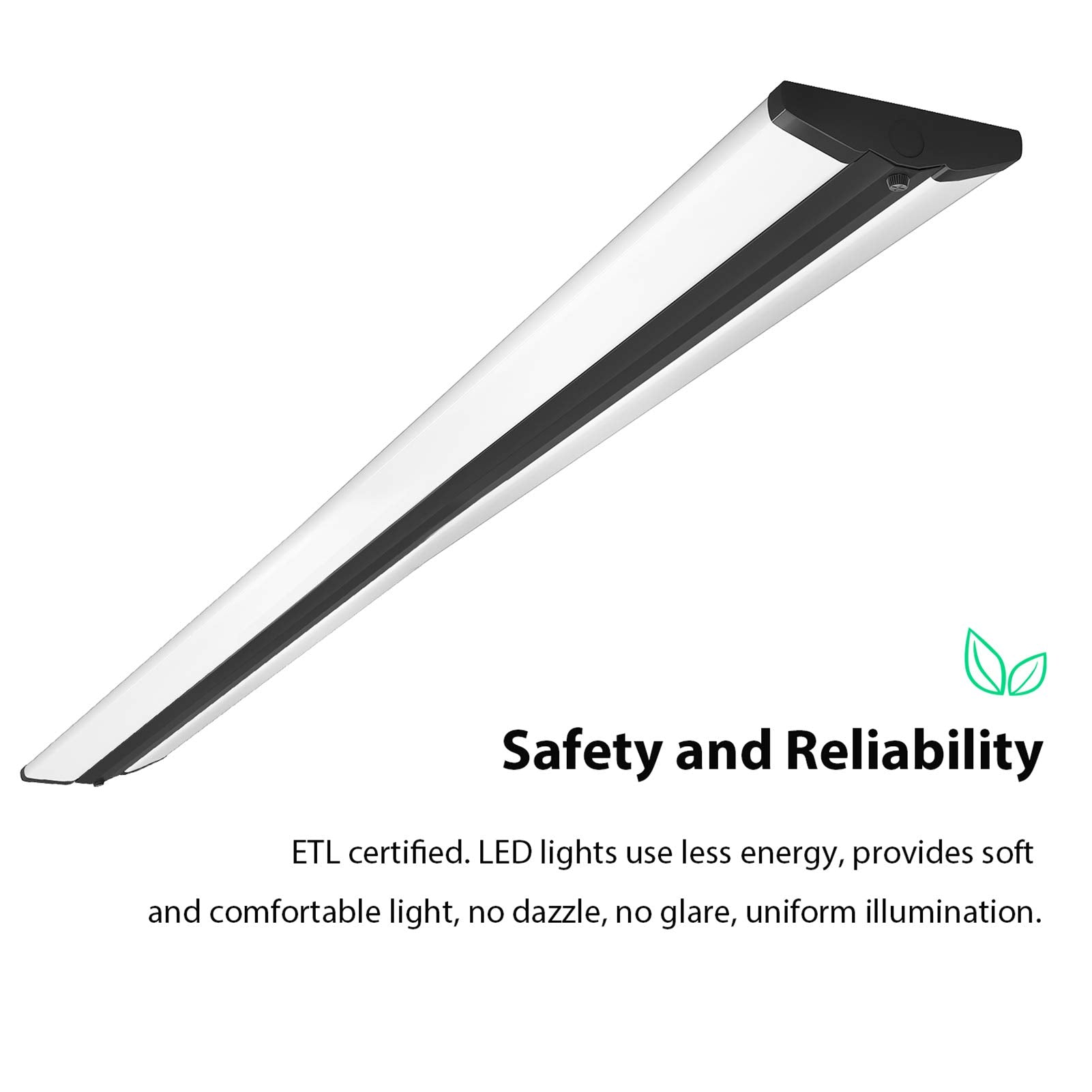 FAITHSAIL 8FT LED Shop Light, 110W Ultra Slim Strip, 12600 Lumens, 5000K, Black and White, 1 Pack