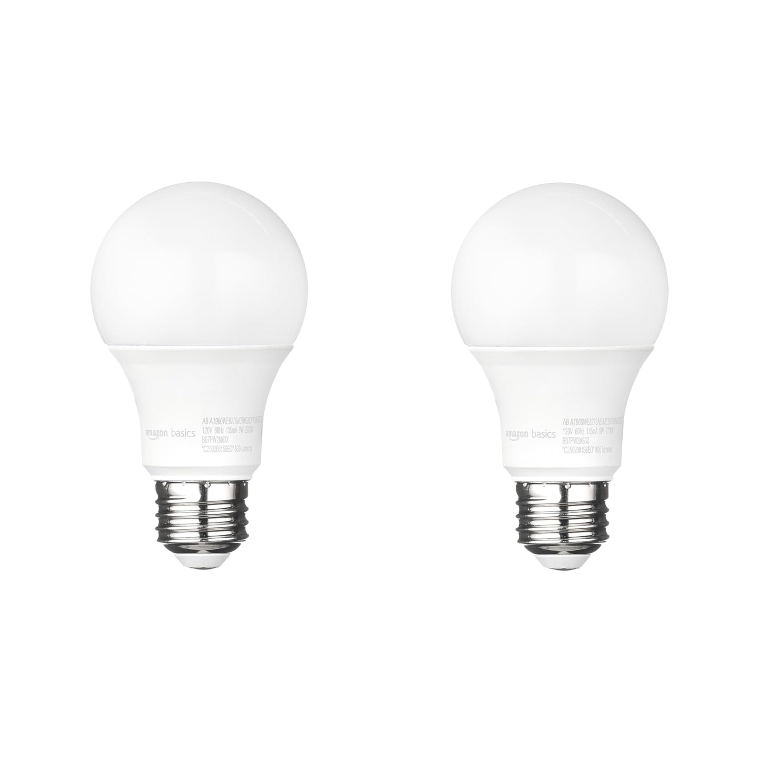 Amazon Basics A19 Dusk to Dawn Sensor LED Light Bulb, 60 Watt Equivalent, Energy Efficient 9W, E26 Standard Base, Soft White 270
