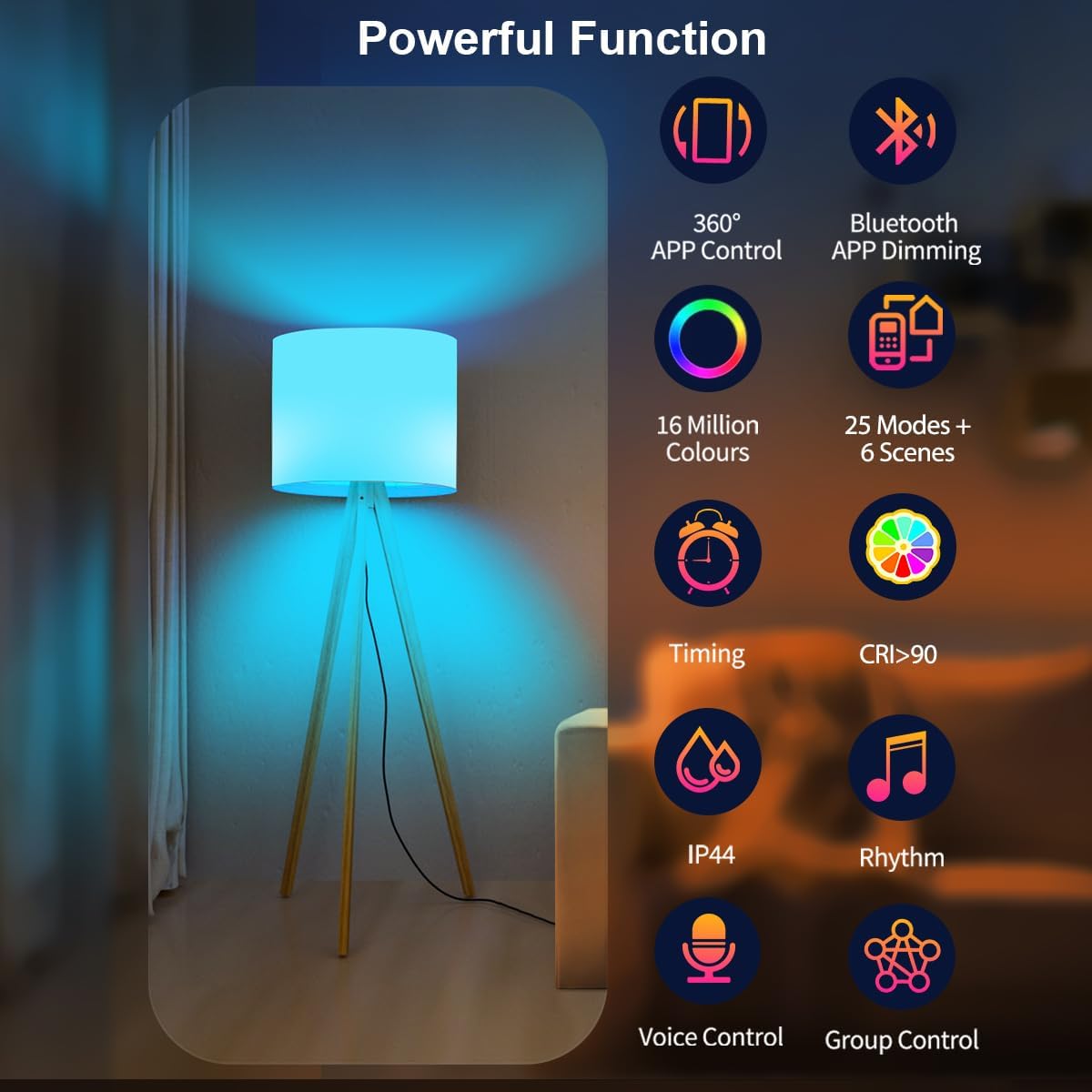 ILC Smart Light Bulb 10W (70 Watt Equivalent) Compatible with Alexa Only, 900 Lumens, Color Changing Warm White 2700K (2 Pack)