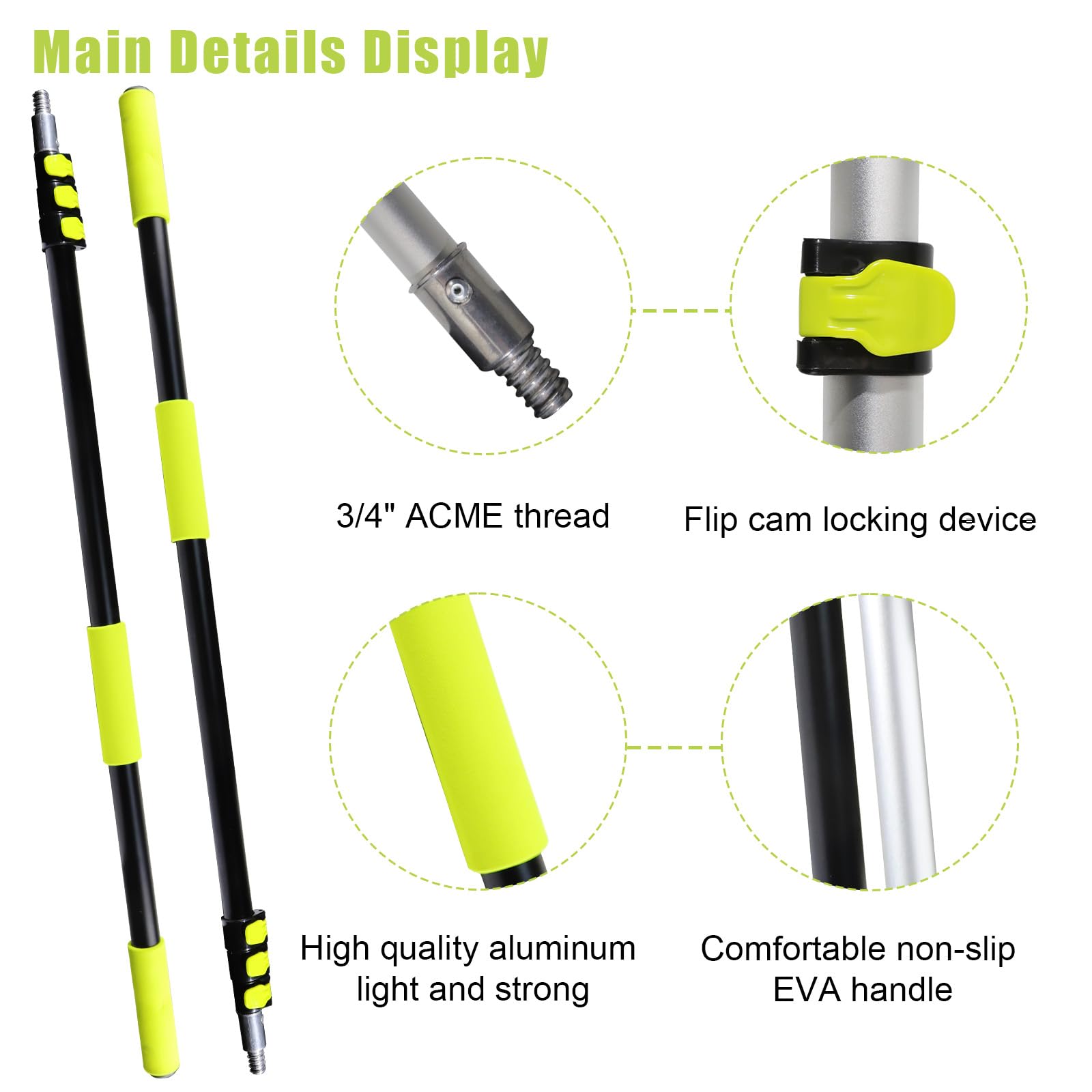 4 Pcs Aluminum Telescoping Changer With Pole, 3 Ft To 12 Ft Changer For High Ceilings, Light Bulb Changer Pole With Basket And S