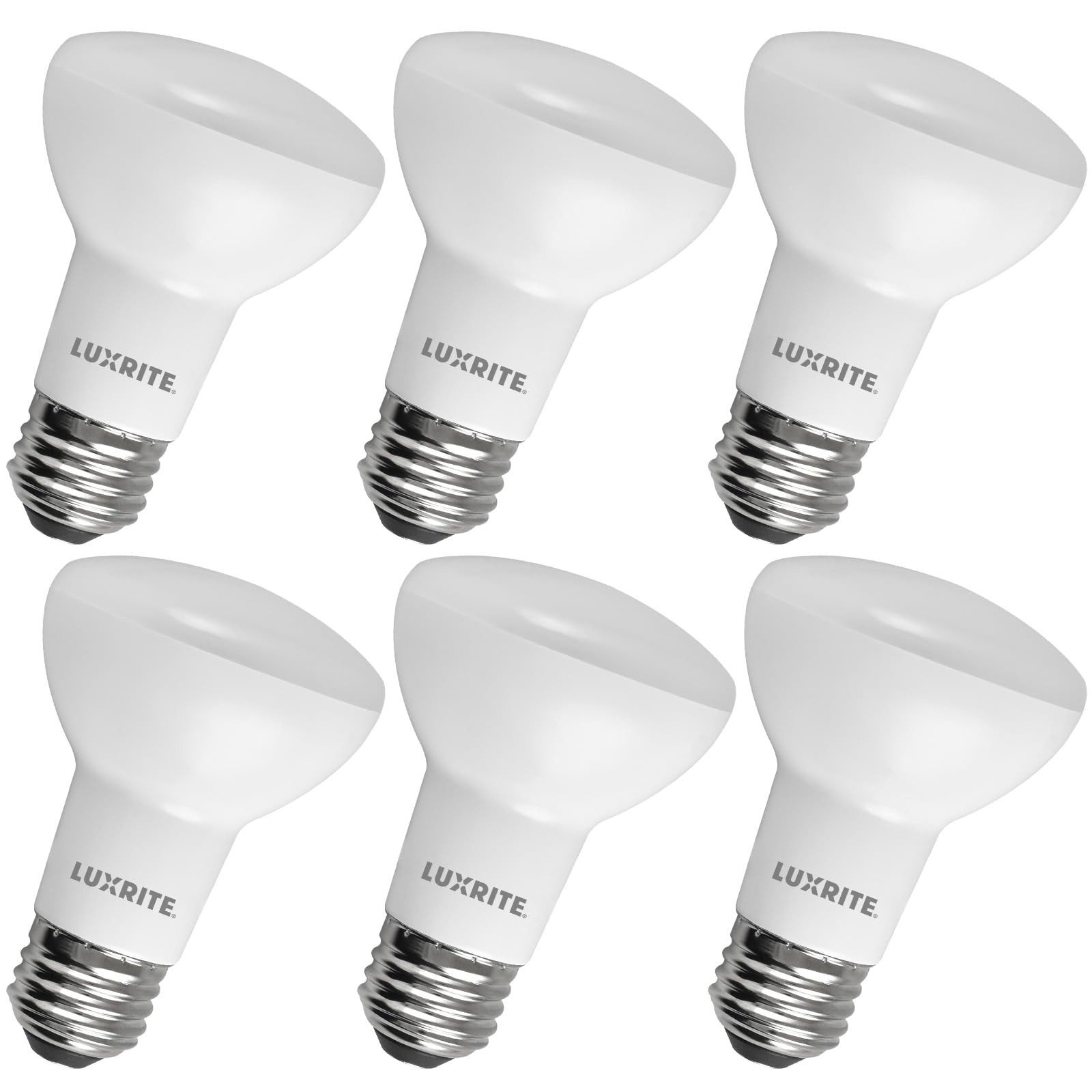 LUXRITE BR20 LED Bulb, 6.5W, 6500K Daylight, Dimmable, 460 Lumens, Energy Star, E26 Base, 6