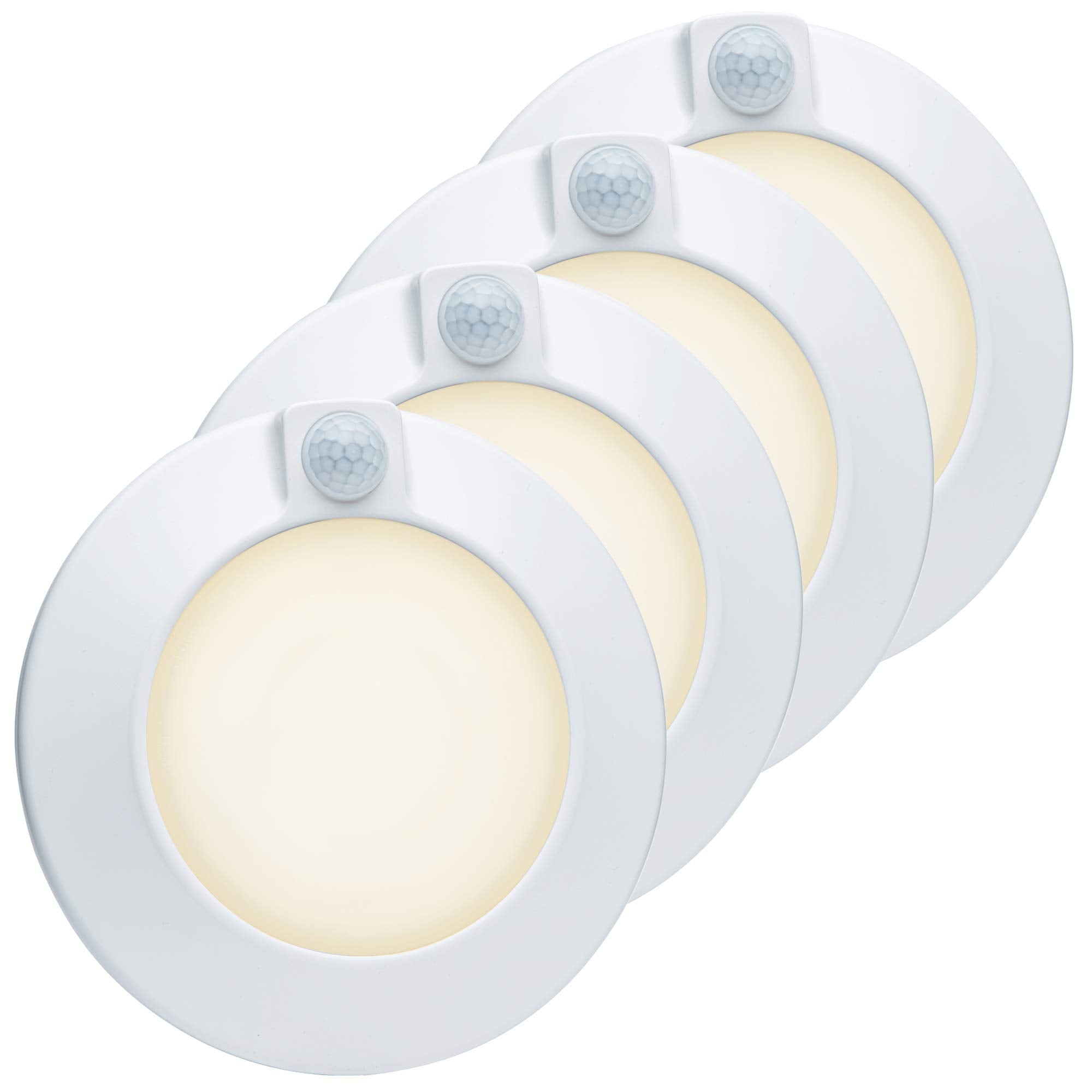 Guarantled Motion Sensor Led Closet Lights, 3000K Warm White, Indoor Ceiling Mount, 4 Pack