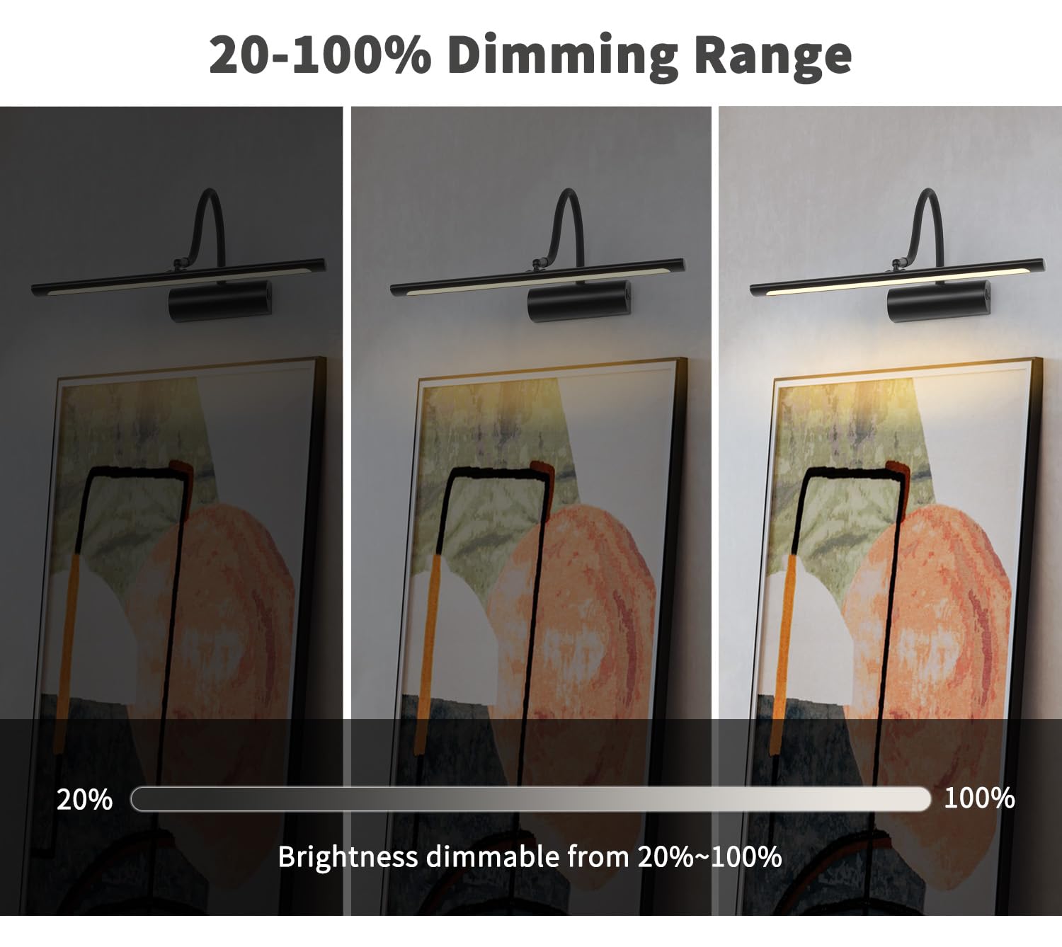 Joosenlux 16&quot; Dimmable Led Picture Light - Battery Operated, Wireless, Remote Controlled, Adjustable