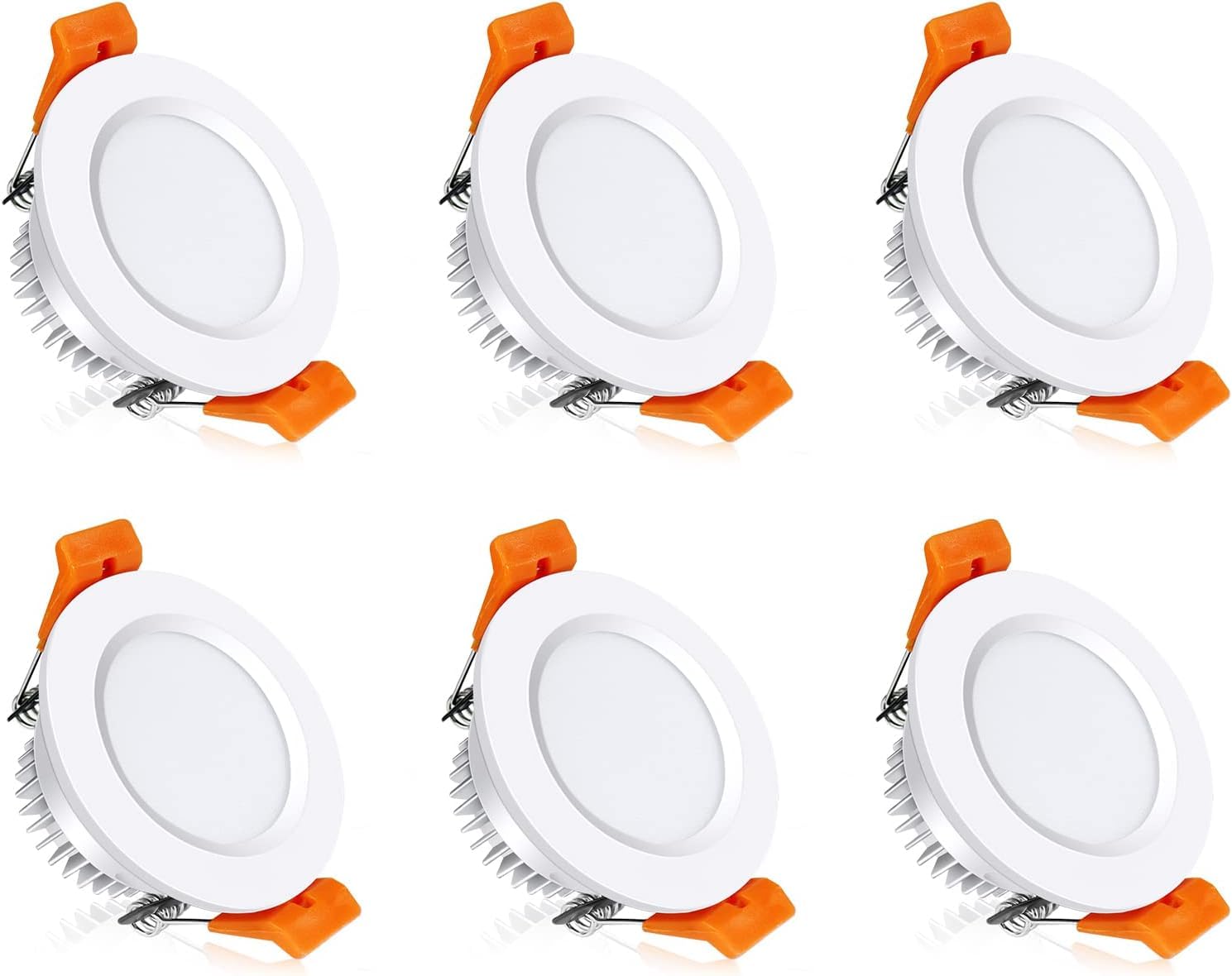 6 Pack 2 Inch Led Recessed Lighting  Downlight Dimmable 3W (35W Equivalent)  3000K Warm White  Cri80  Recessed Light Fixtures With Led Driver