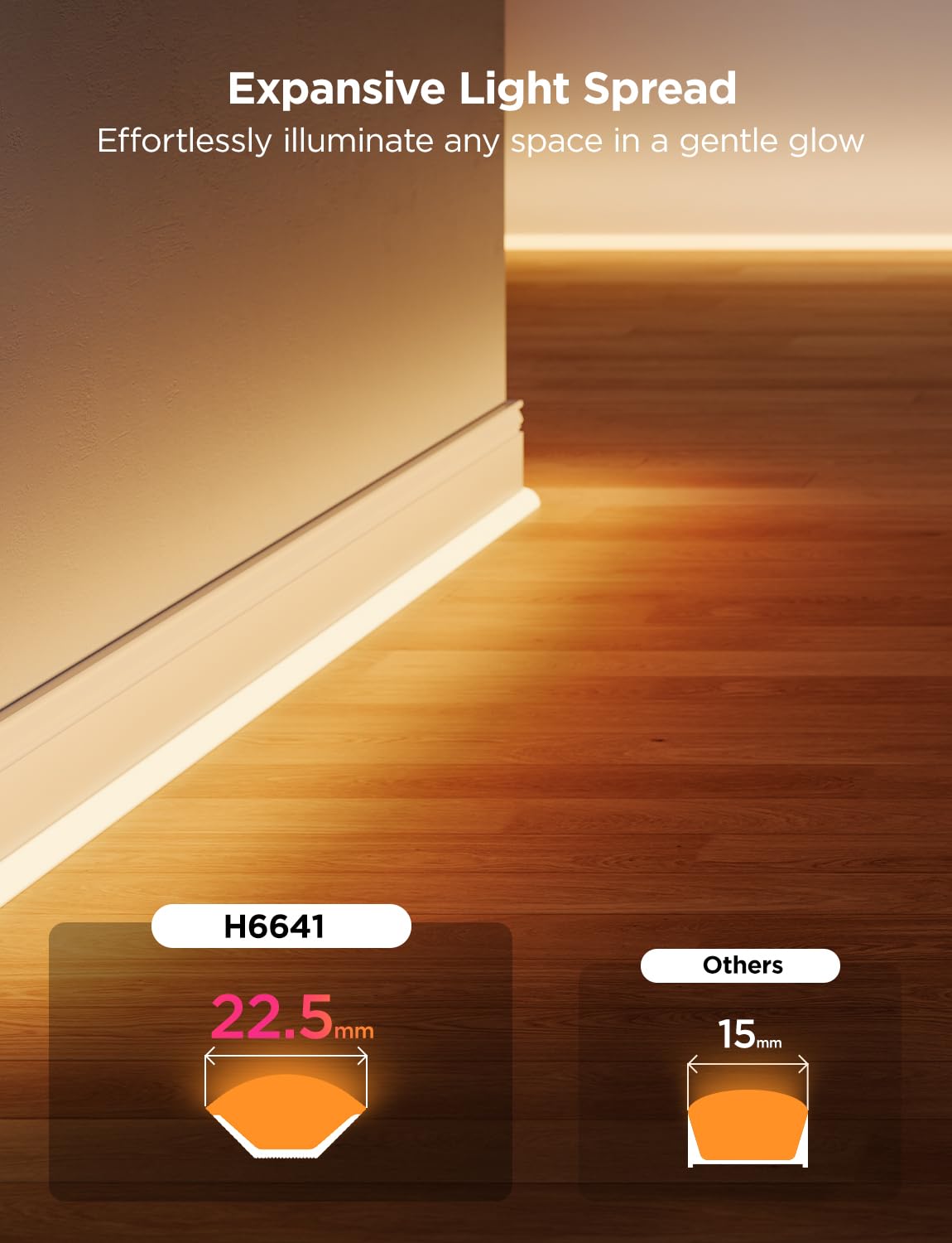 Govee Neon Rope Light For Wall Lining, Led Rope Lights Work With Matter, Google Assistant, Alexa, 16.4Ft Rgbic Strip Lights With